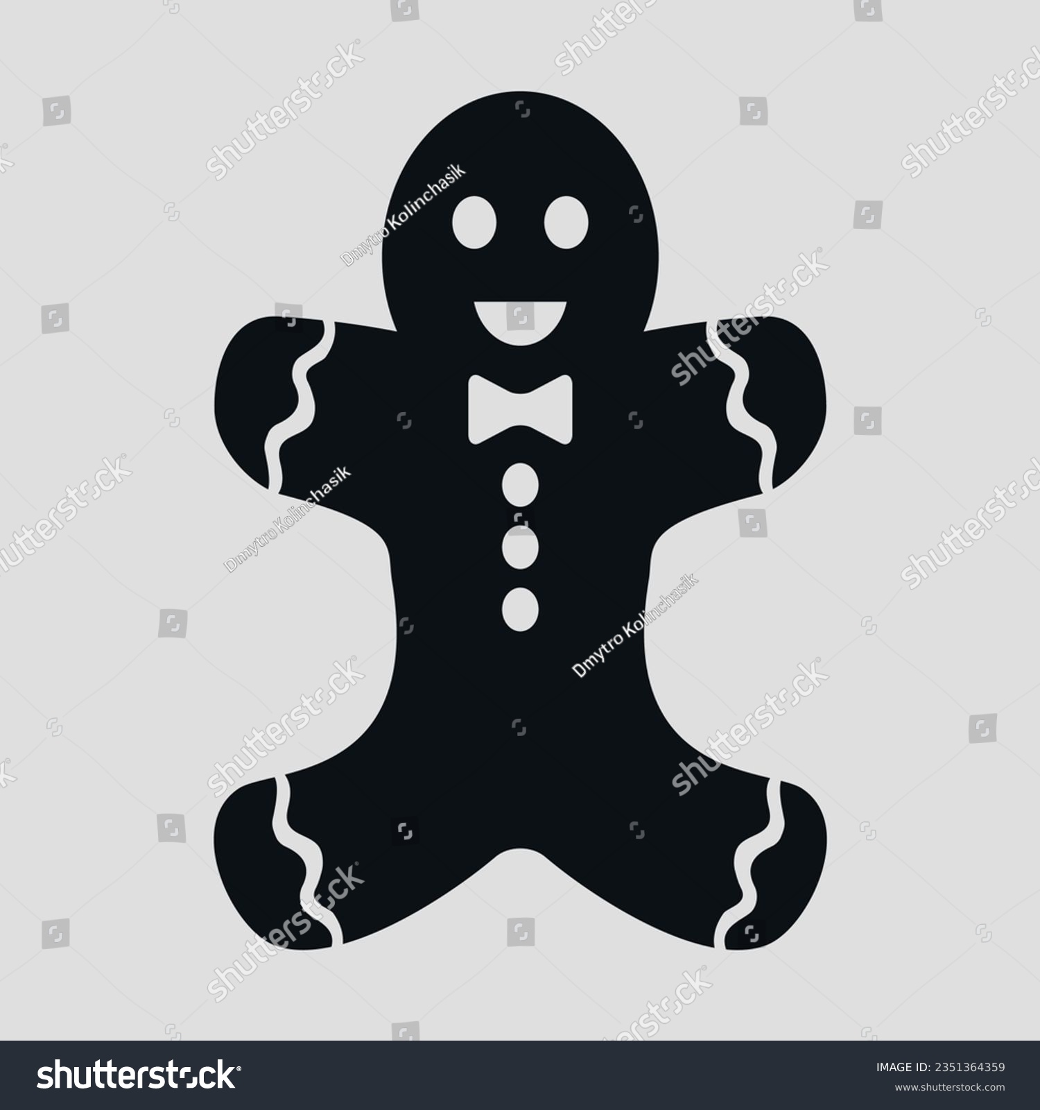 SVG of Black cookie icon from shrek . Vector isolated on the background svg