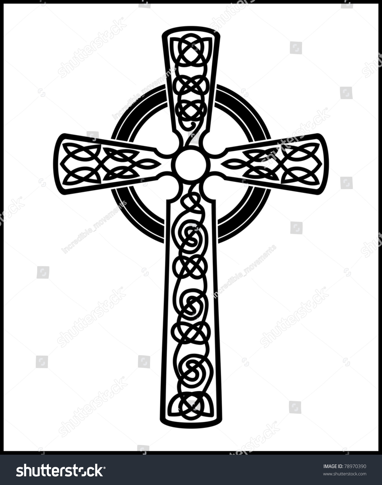 Black Cross Stock Vector 78970390 : Shutterstock