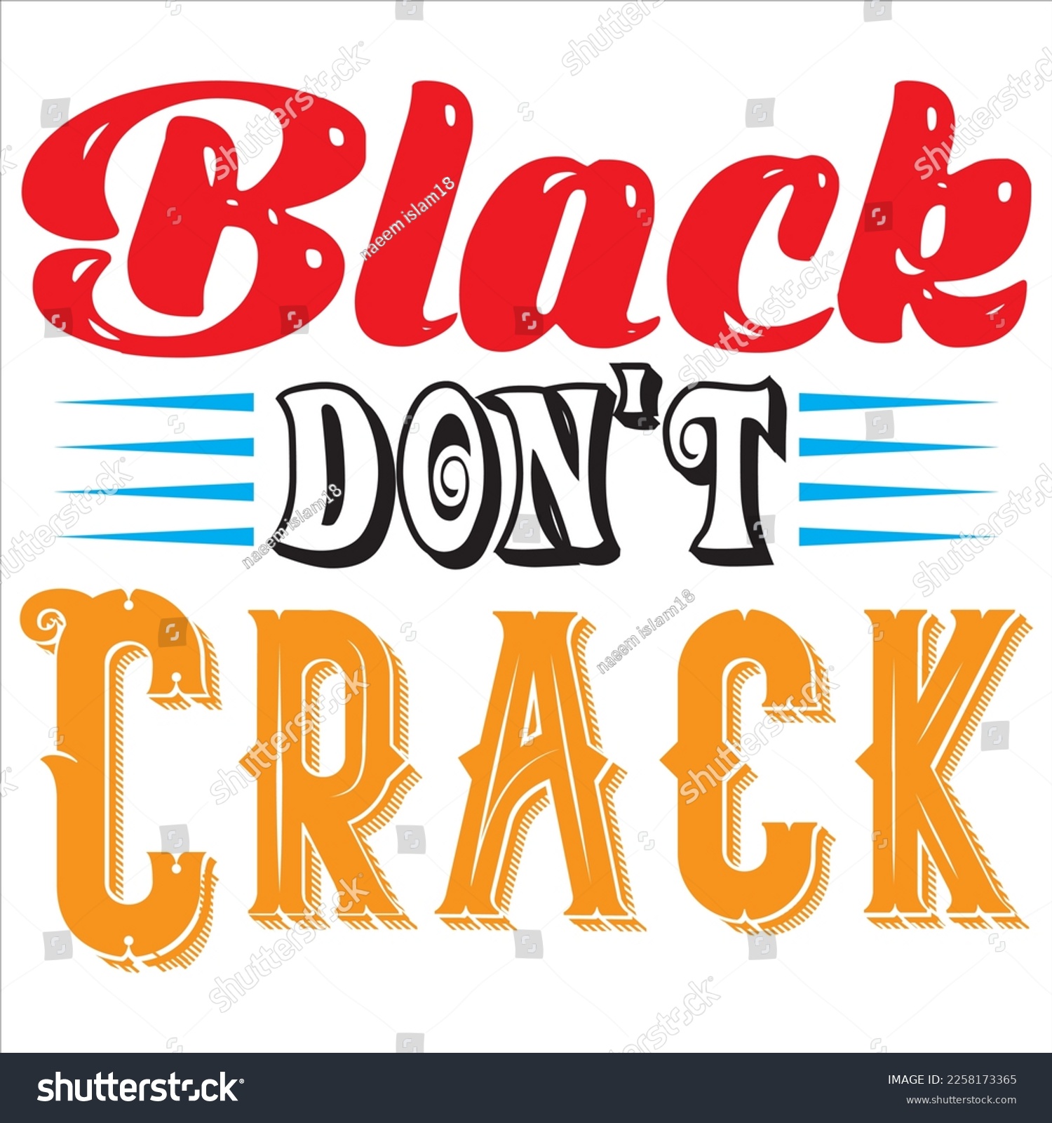 SVG of Black Don't Crack t-shirt design vector file svg