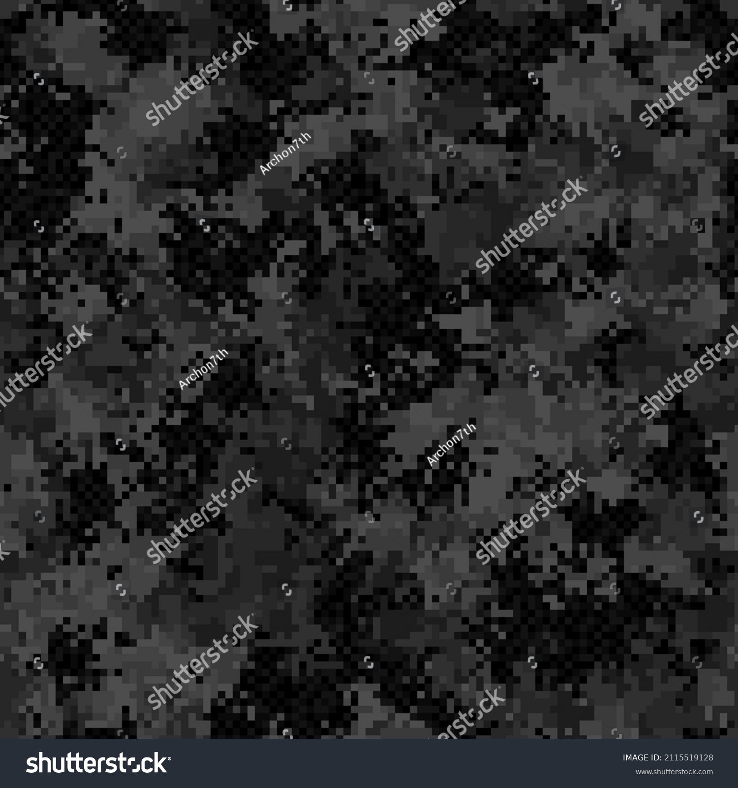 Black Dust Military Camouflage Seamless Pattern Stock Vector (Royalty ...