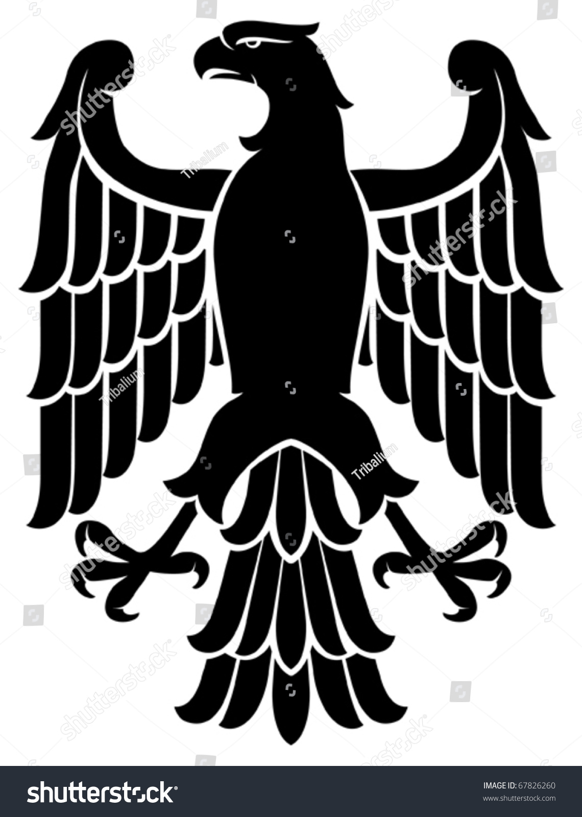 Black Eagle Stock Vector 67826260 - Shutterstock