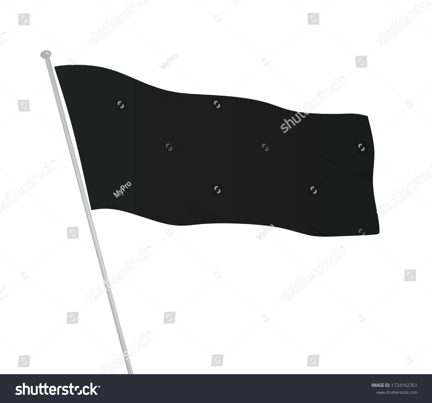 Black Flag Template Vector Illustration Stock Vector (Royalty Free ...