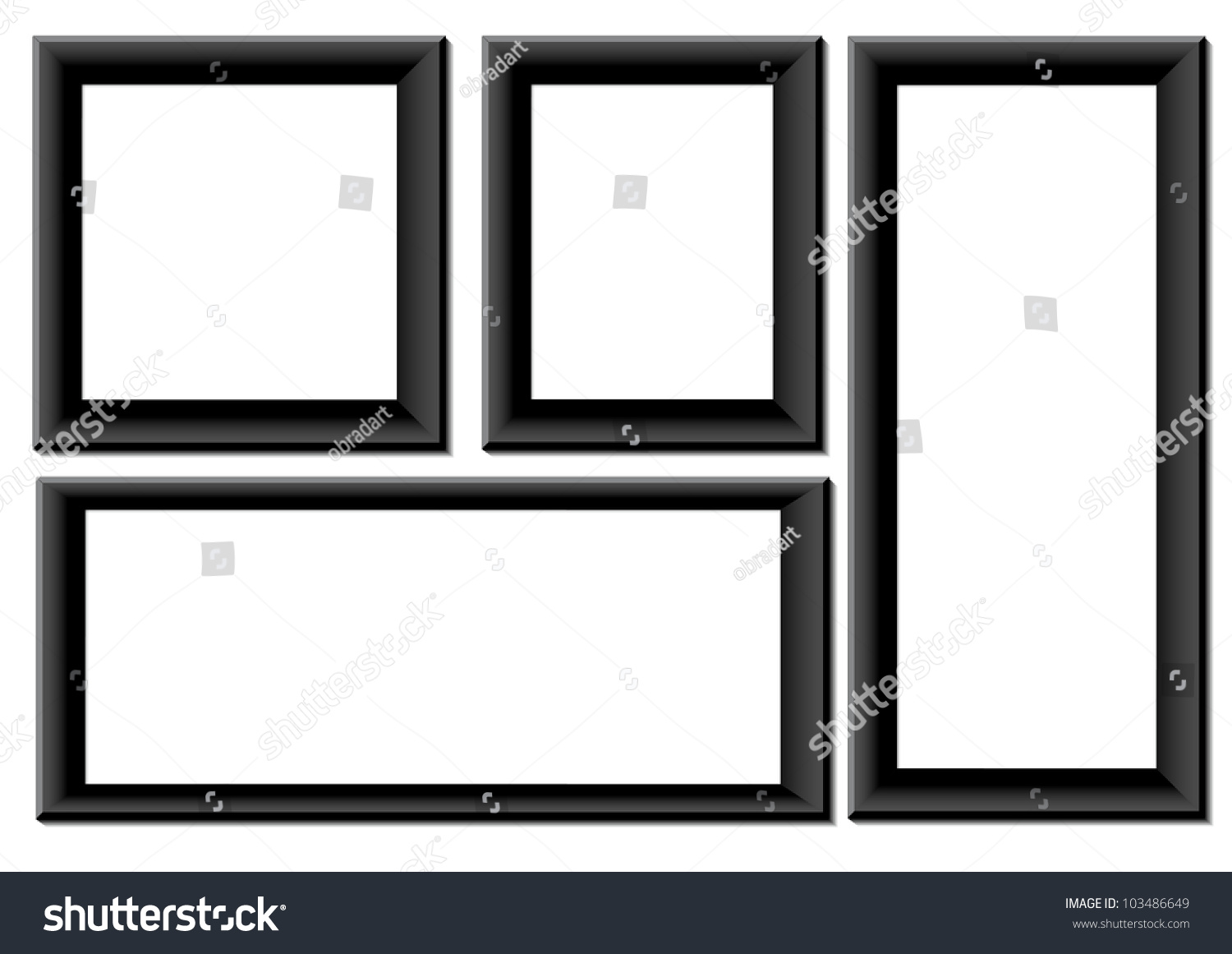 Black Frames Stock Vector 103486649 - Shutterstock