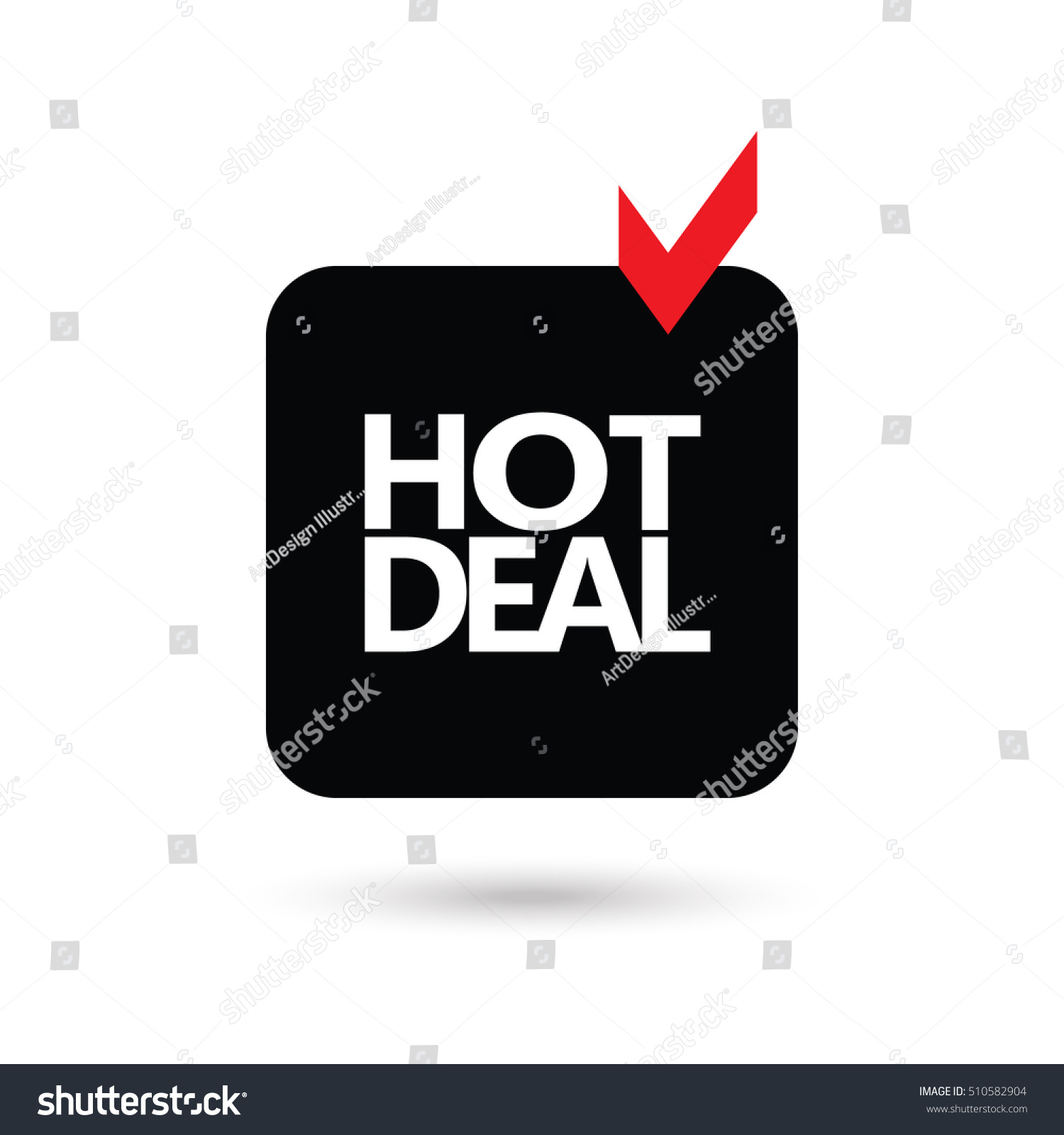 Black Friday Icon Hot Deals Hot Stock Vector Royalty Free 510582904