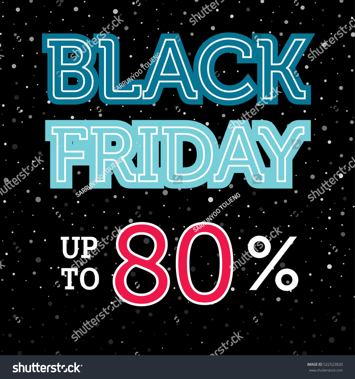 Black Friday Sale 80 Vector Illustration Stock Vector 522522820 ...