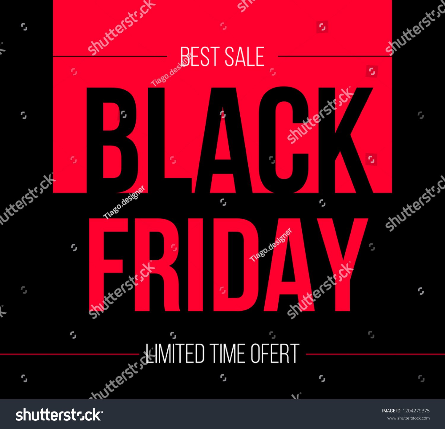 Black Friday Vector Project Promote Your Stock Vector Royalty Free 1204279375