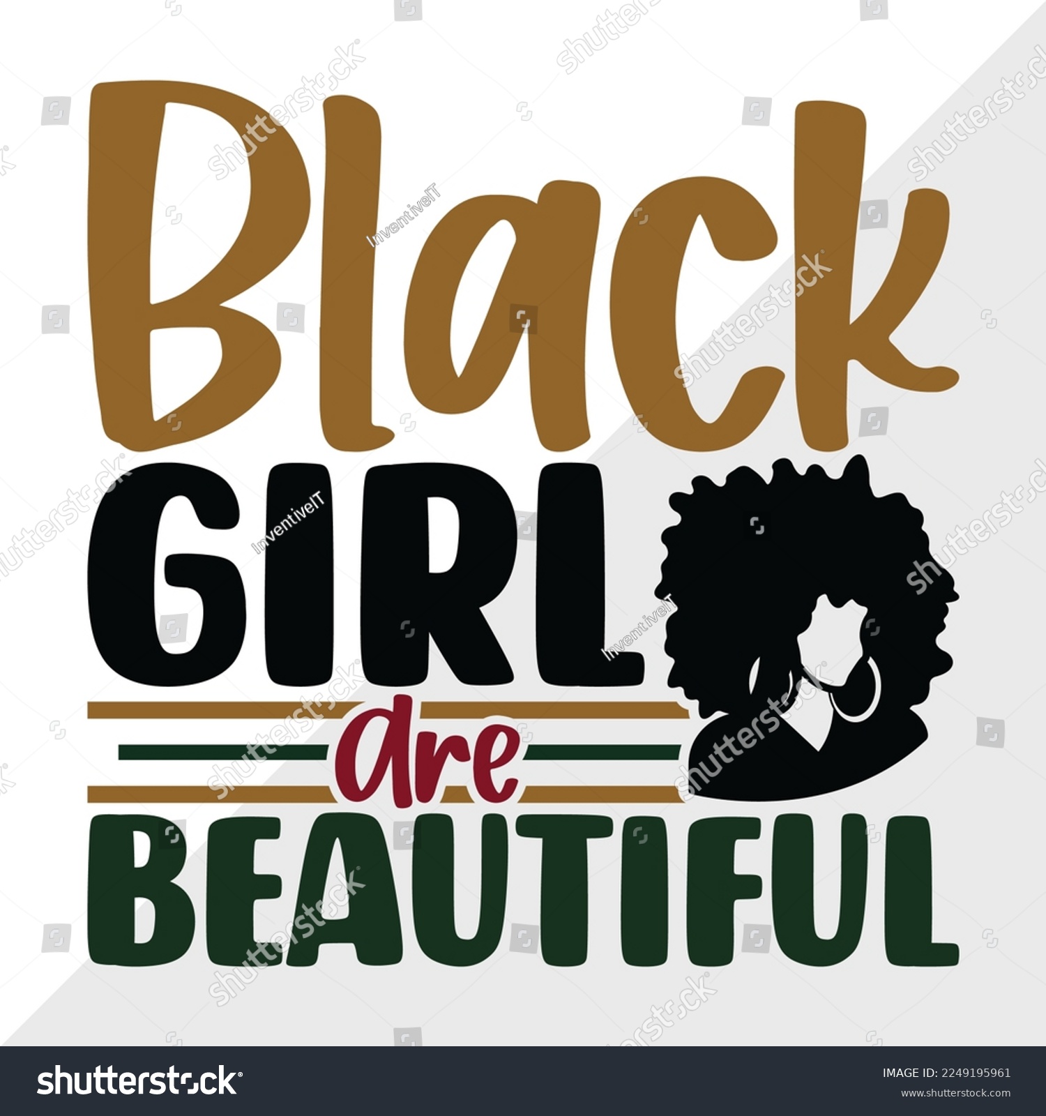 SVG of Black Girl Are Beautiful SVG Printable Vector Illustration svg