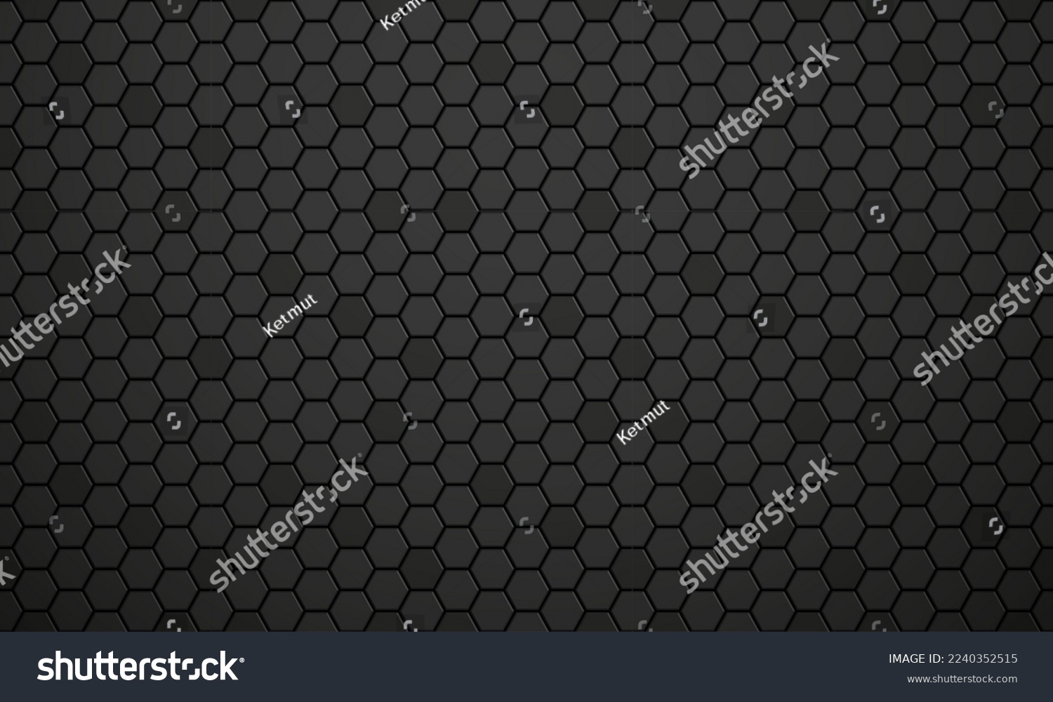 SVG of Black glossy ceramic hexagon tiles pattern horizontal background. Modern home interior, bathroom and kitchen wall texture. Vector black shiny metal hexagonal wall background. svg