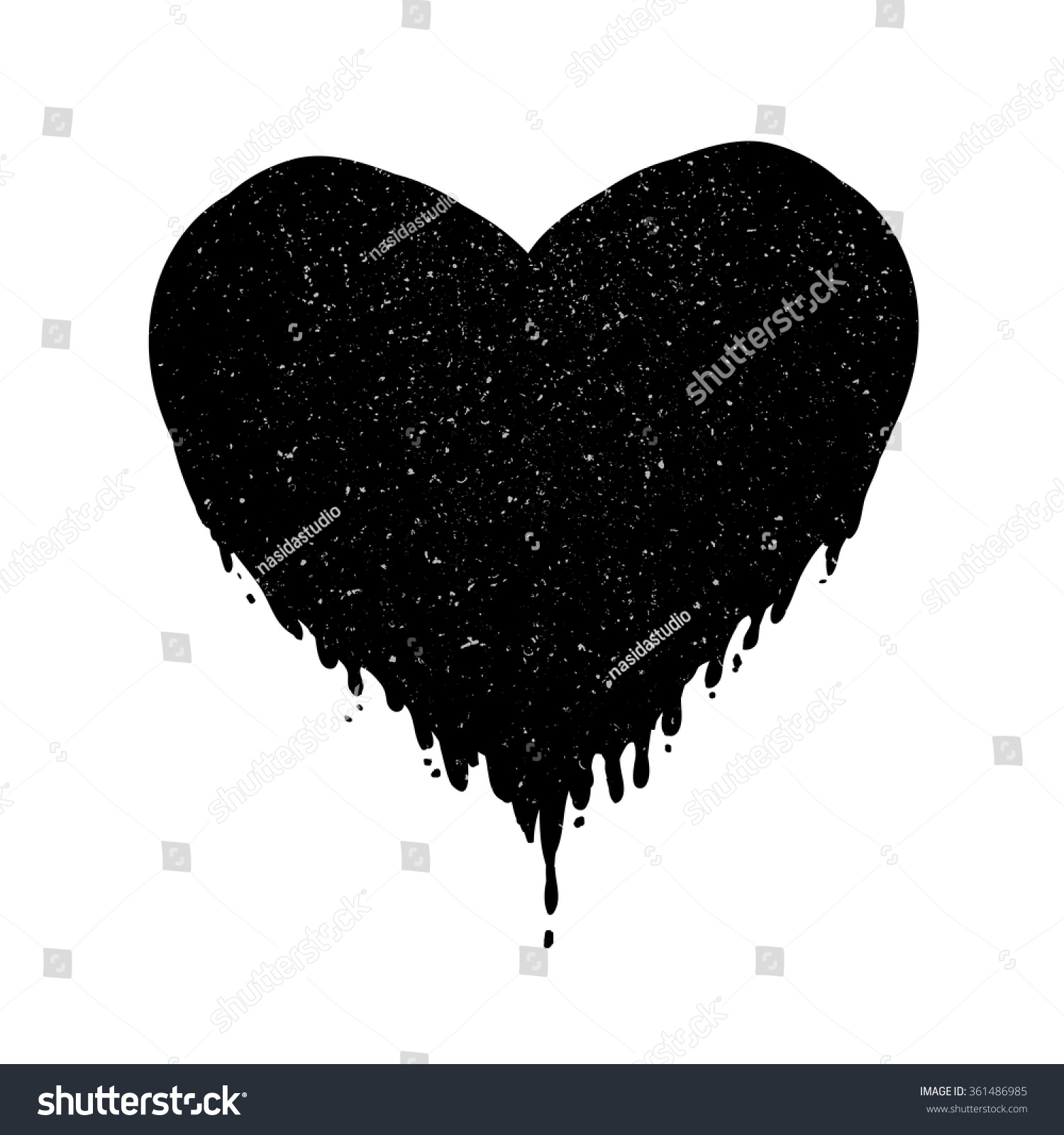 Black Heart Vector Stock Vector (Royalty Free) 361486985 - Shutterstock