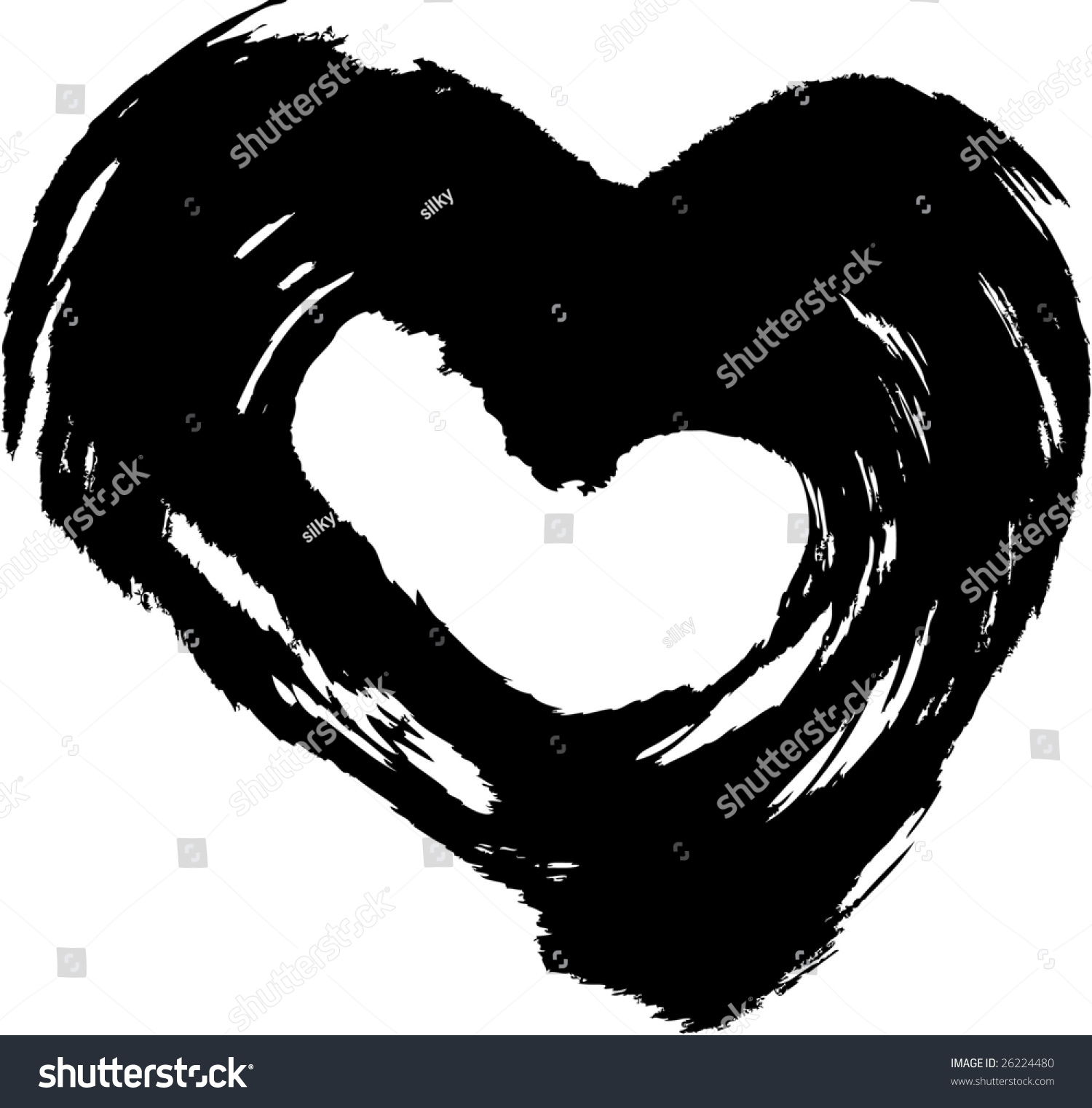 Black Heart - Vector Design - 26224480 : Shutterstock