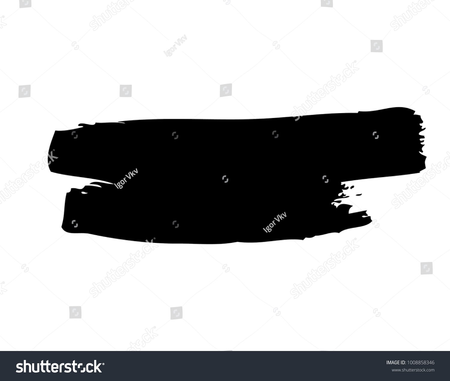 Black Horizontal Vector Brush Stroke Stock Vector (Royalty Free) 1008858346