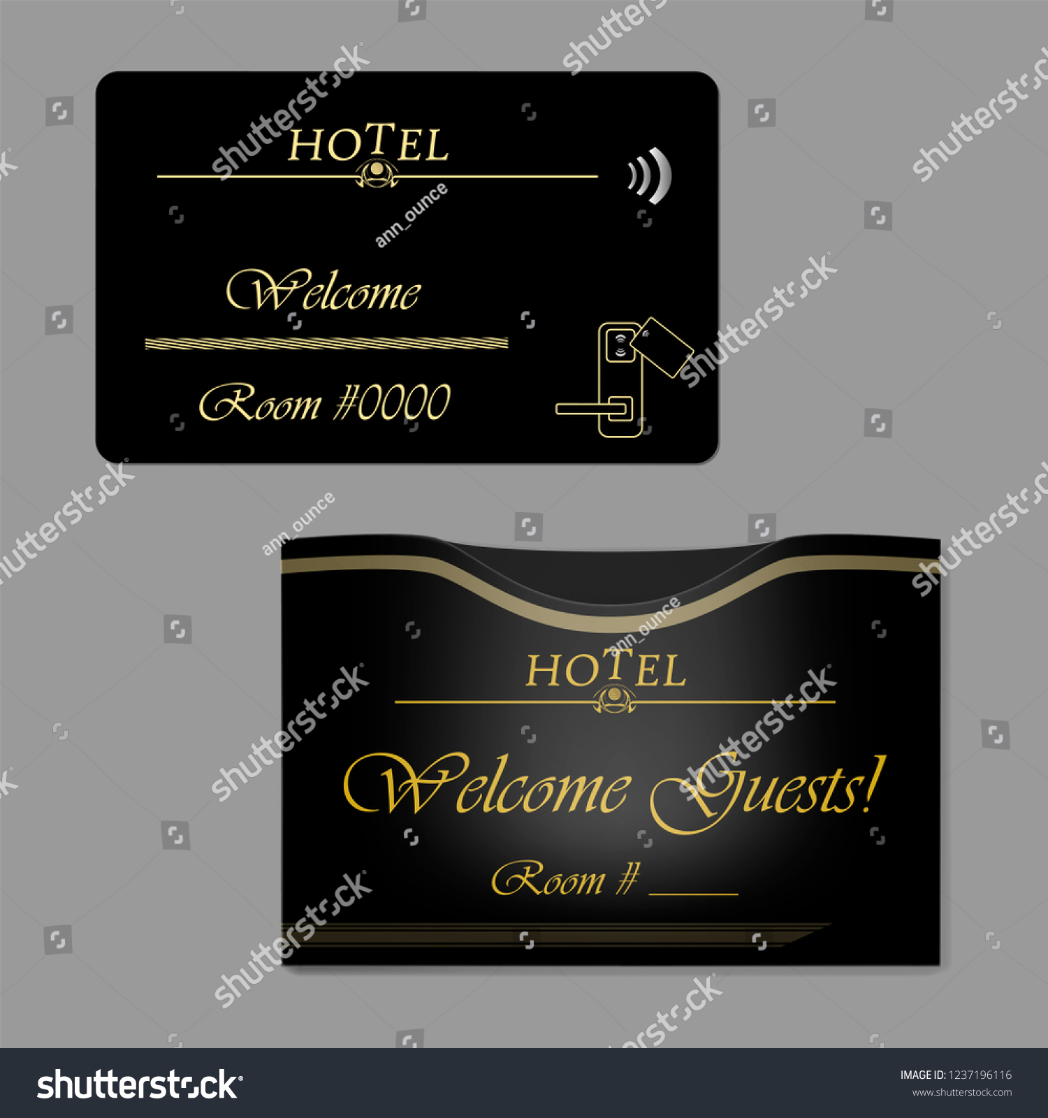 Black Hotel Rfid Key Card Keycard Stock Vector (Royalty Free Pertaining To Hotel Key Card Template