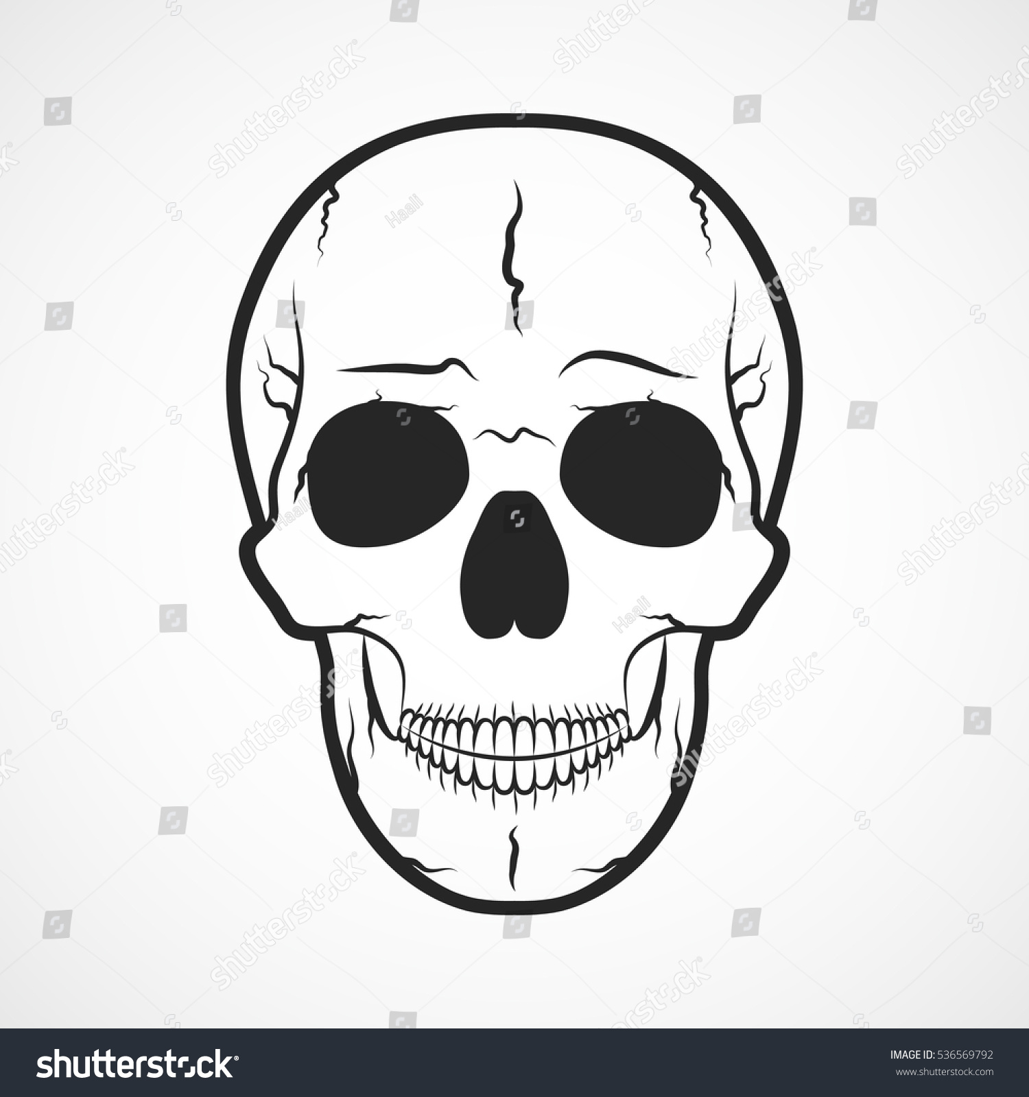 Black Human Skull Simple Skull Icon Stock Vector (Royalty Free ...