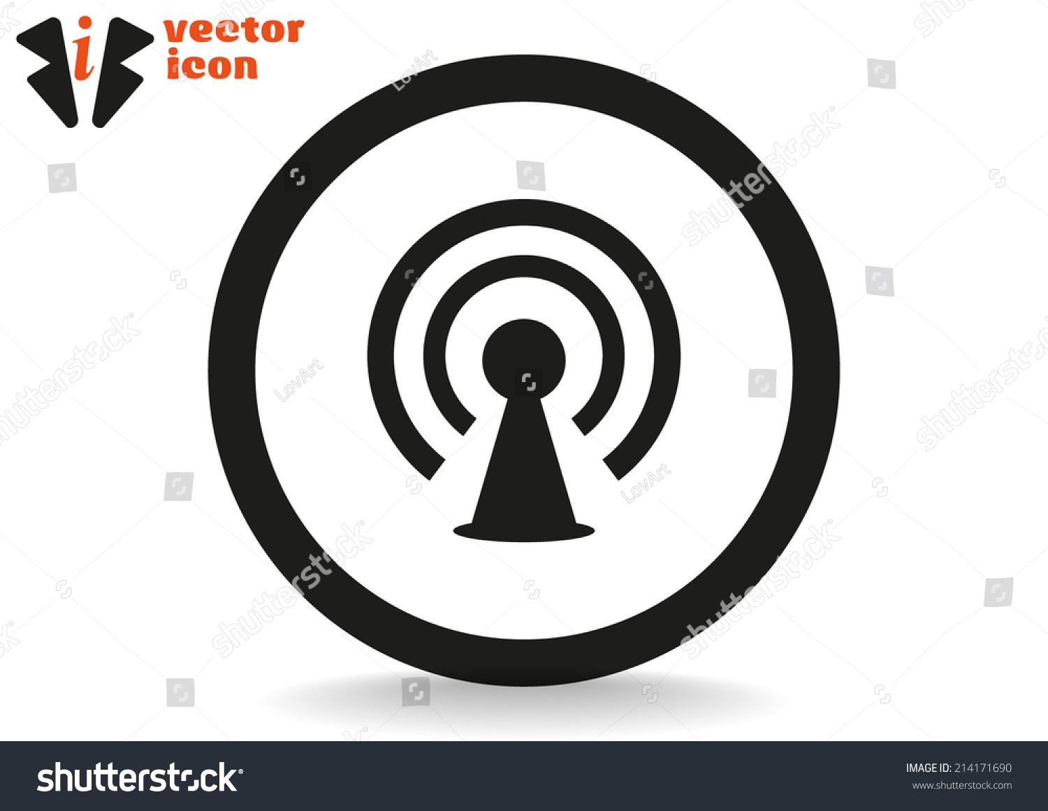 Black Icon On White Background Stock Vector 214171690 - Shutterstock