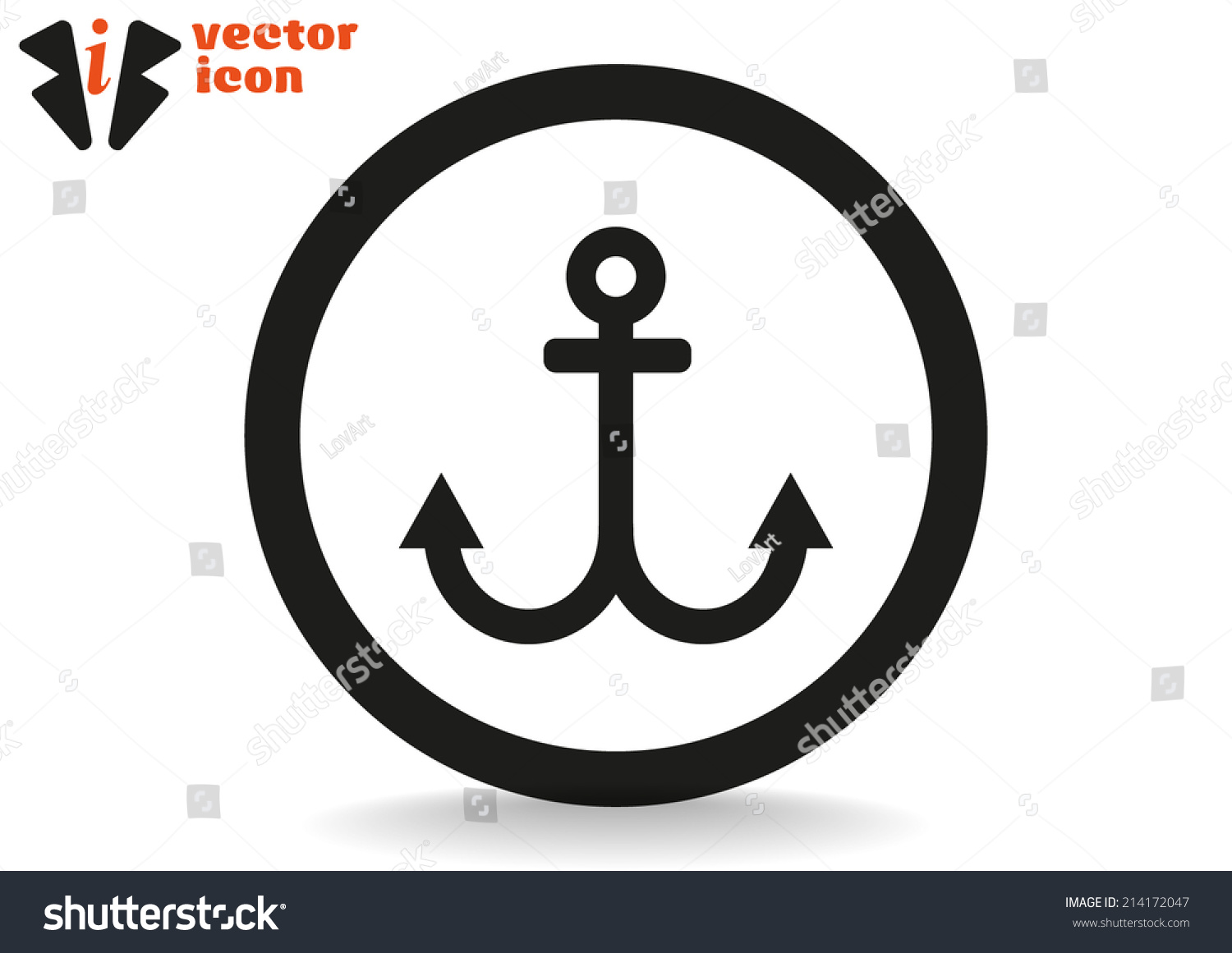 Black Icon On White Background Stock Vector Illustration 214172047