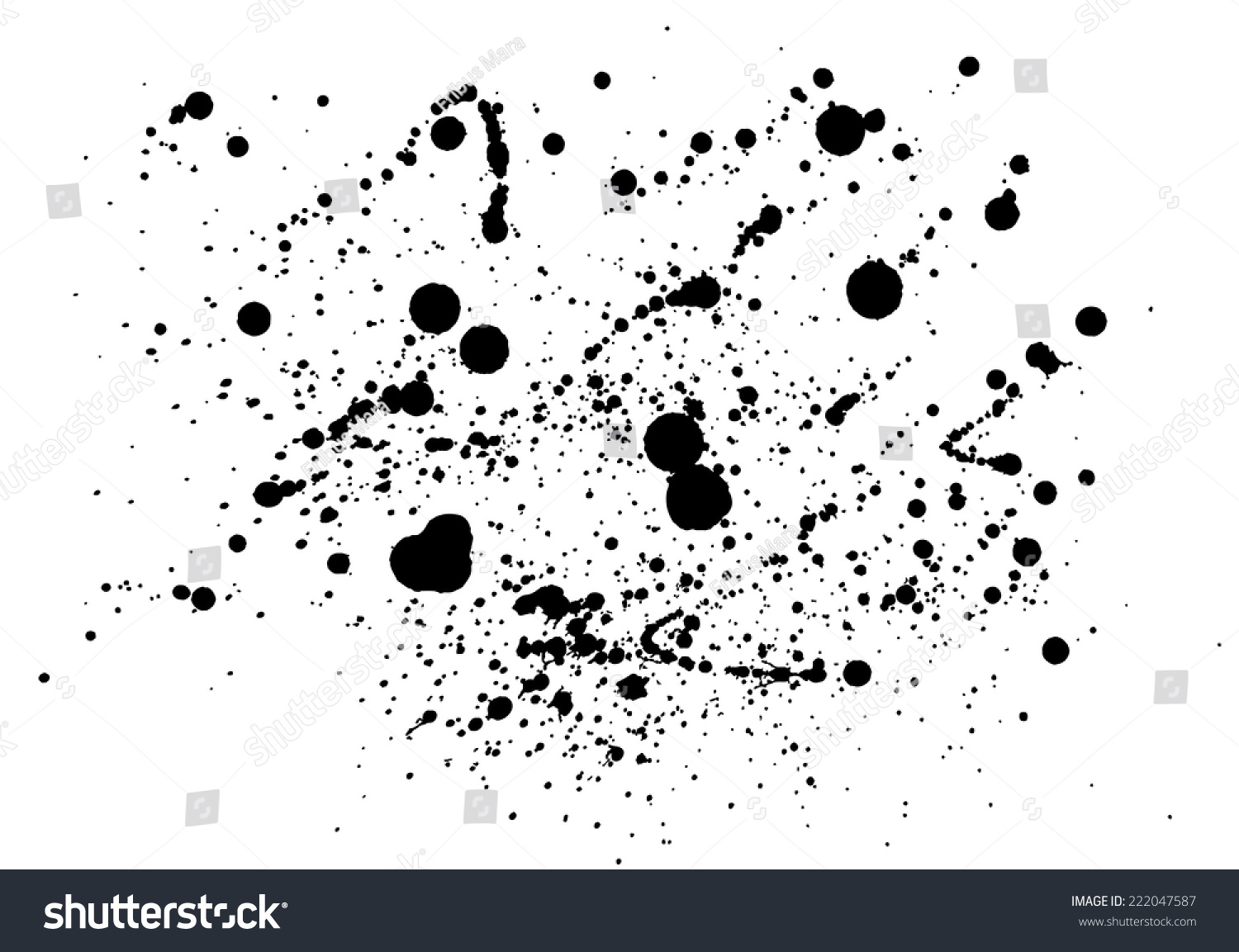 Black Ink Splatter Background Isolated On Stock Vector (Royalty Free ...