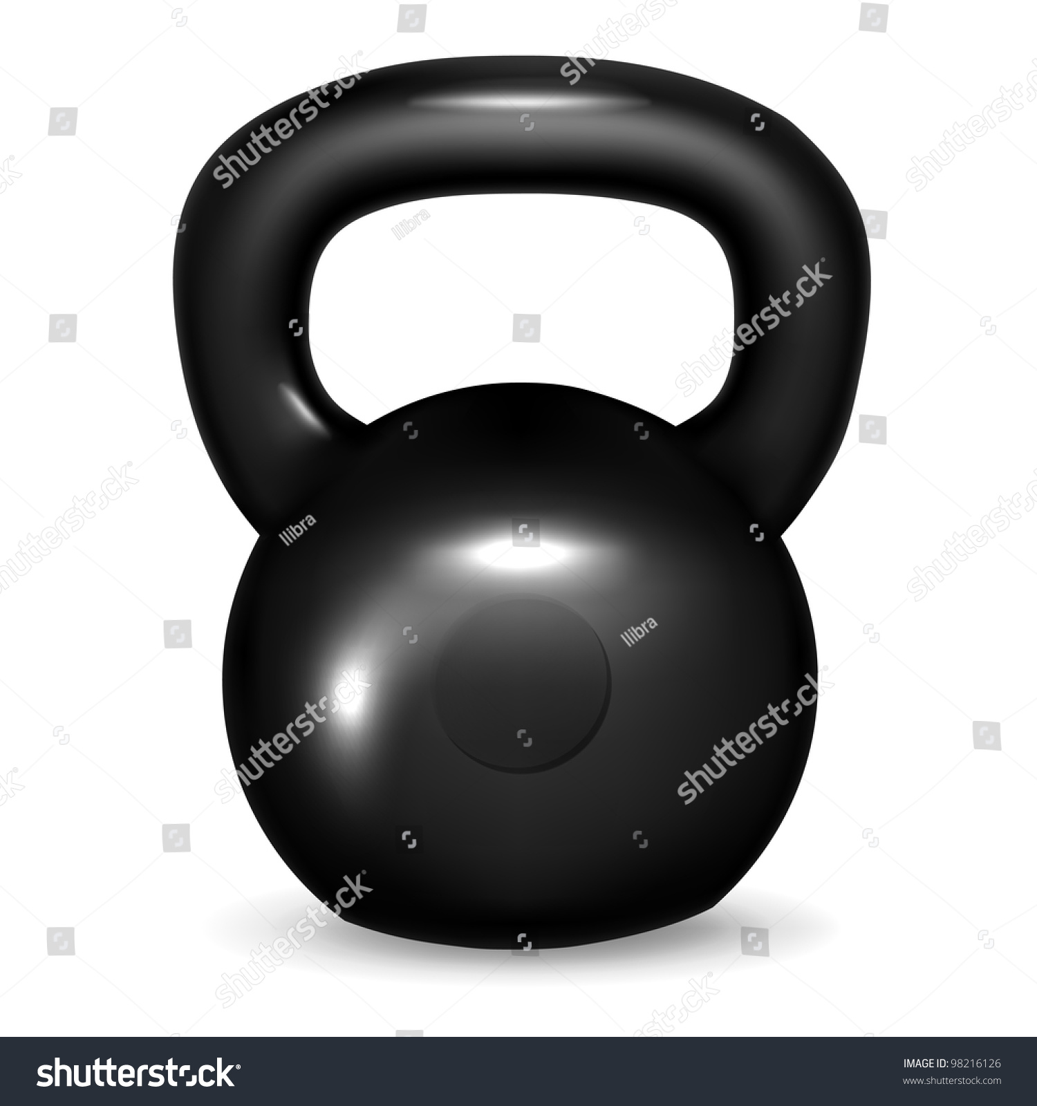 Black Kettlebell Vector Stock Vector 98216126 - Shutterstock