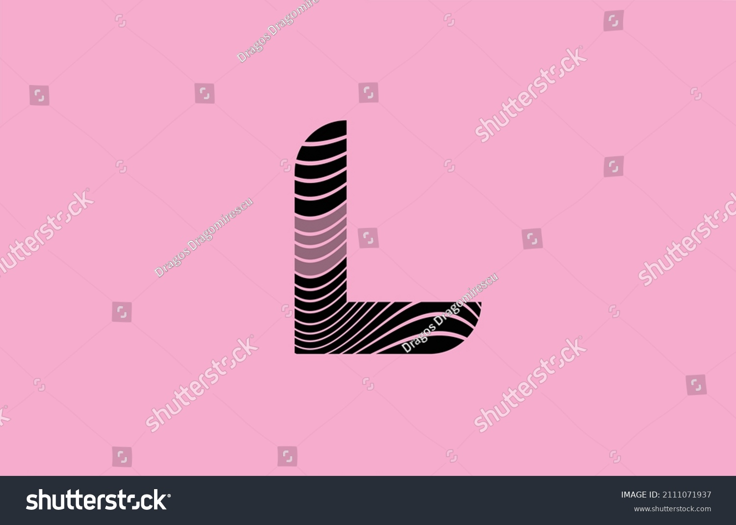 Black Letter L Logo Icon Design Stock Vector (Royalty Free) 2111071937 ...