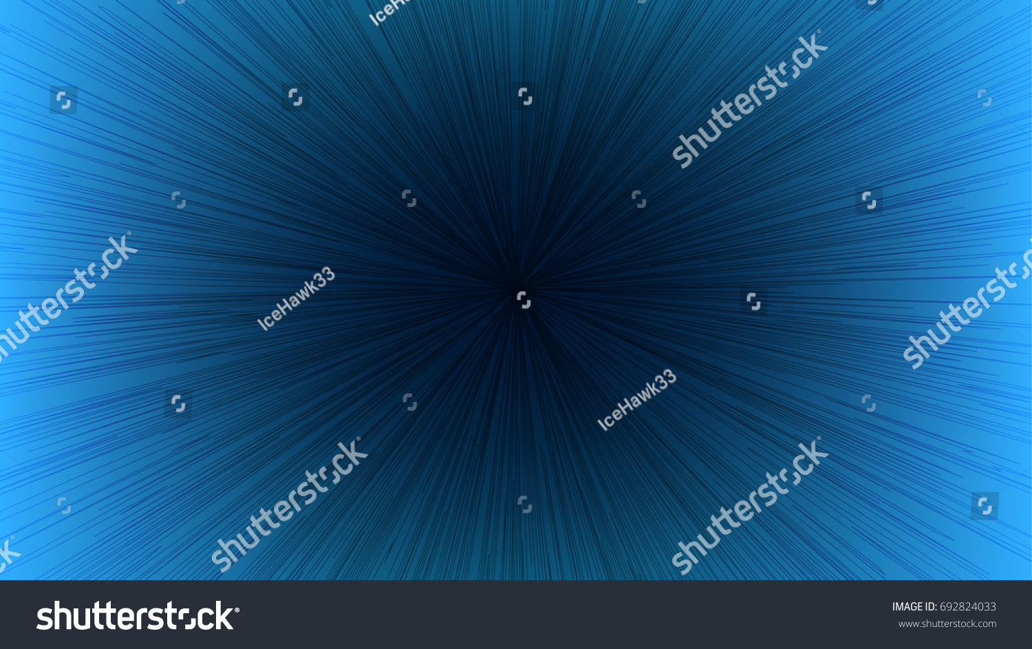 青の背景に黒い光速のラインバーストレイ ベクターイラスト のベクター画像素材 ロイヤリティフリー