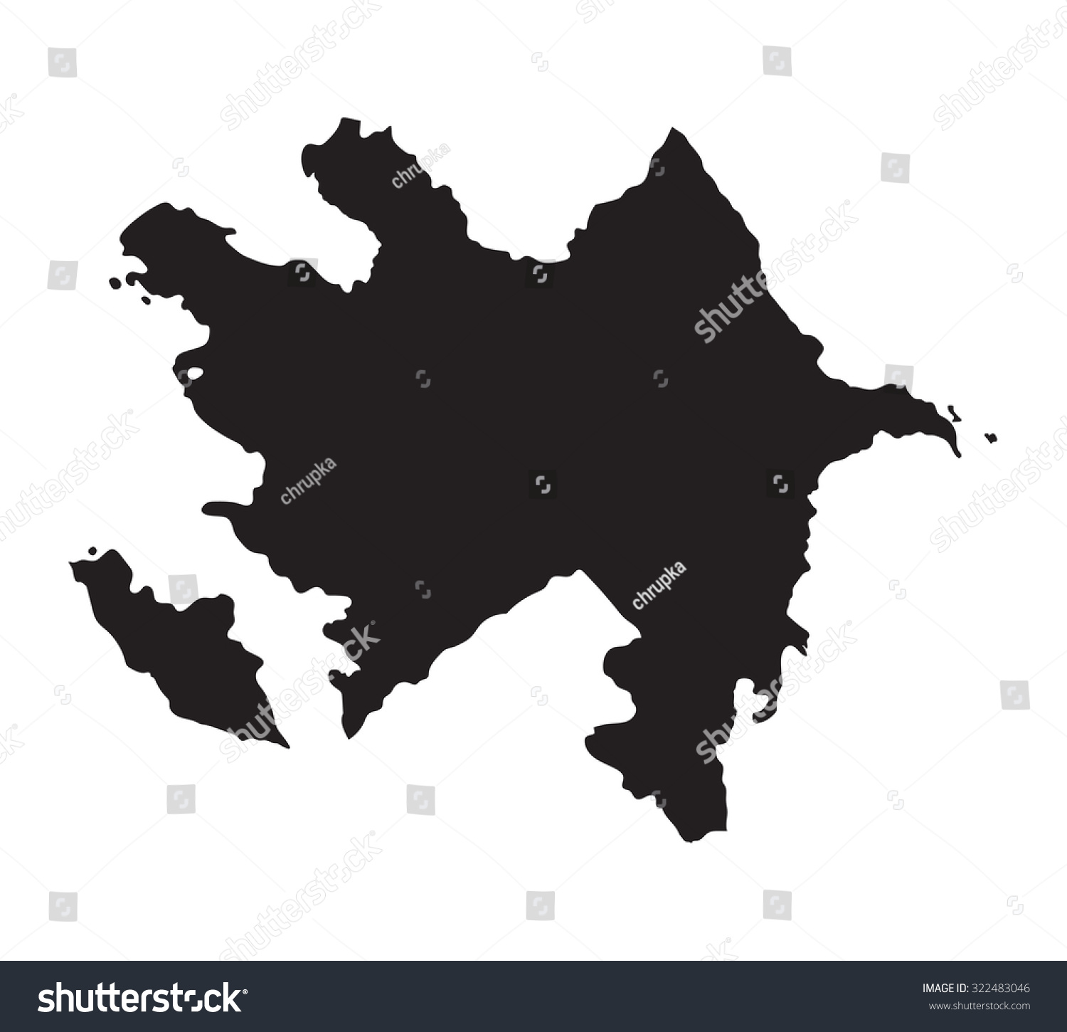 SVG of black map of Azerbaijan  svg