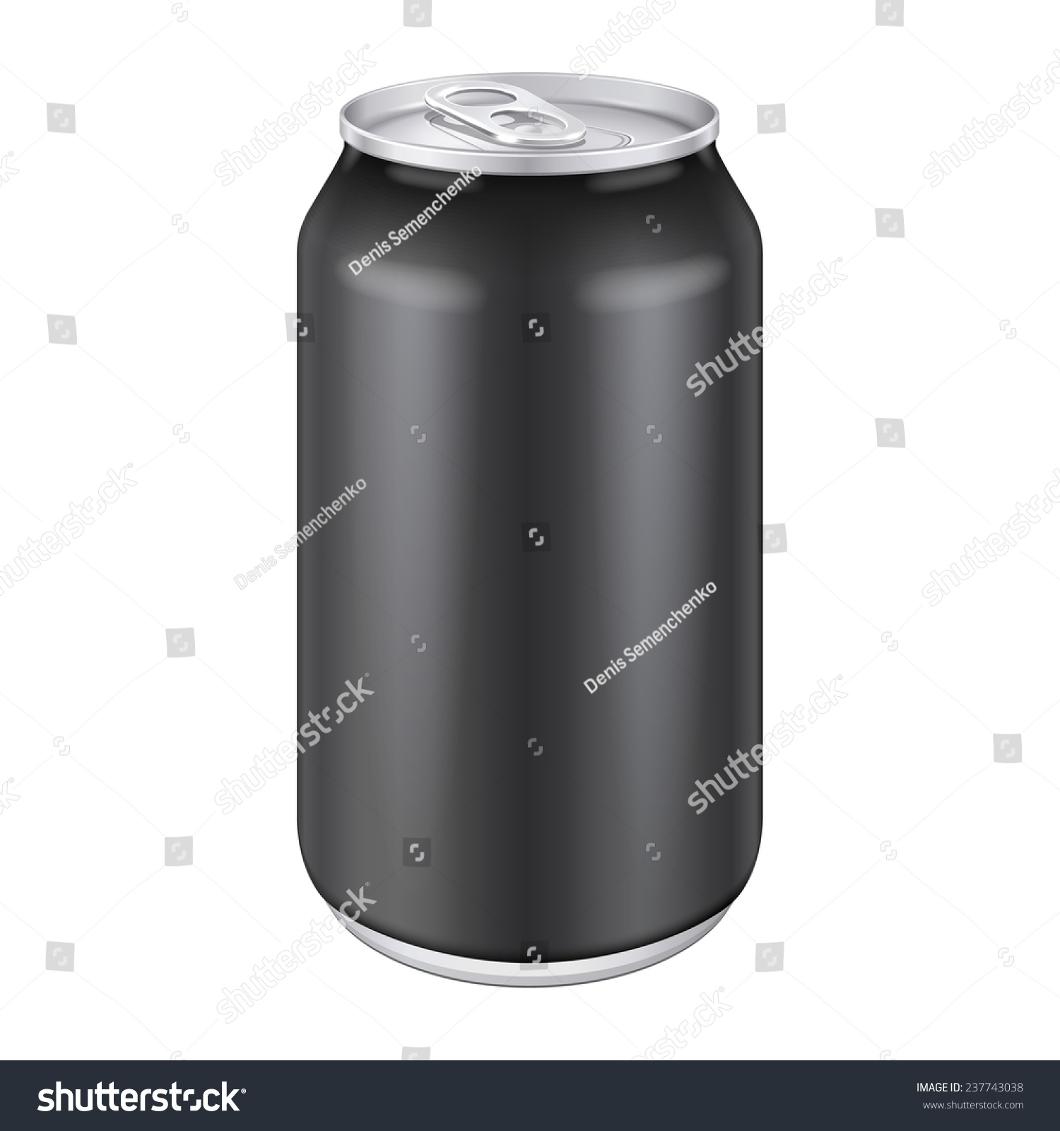 SVG of Black Metal Aluminum Beverage Drink Can 330ml, 500ml. Mockup Template Ready For Your Design. Isolated On White Background. Product Packing. Vector EPS10 Product Packing Vector EPS10 svg