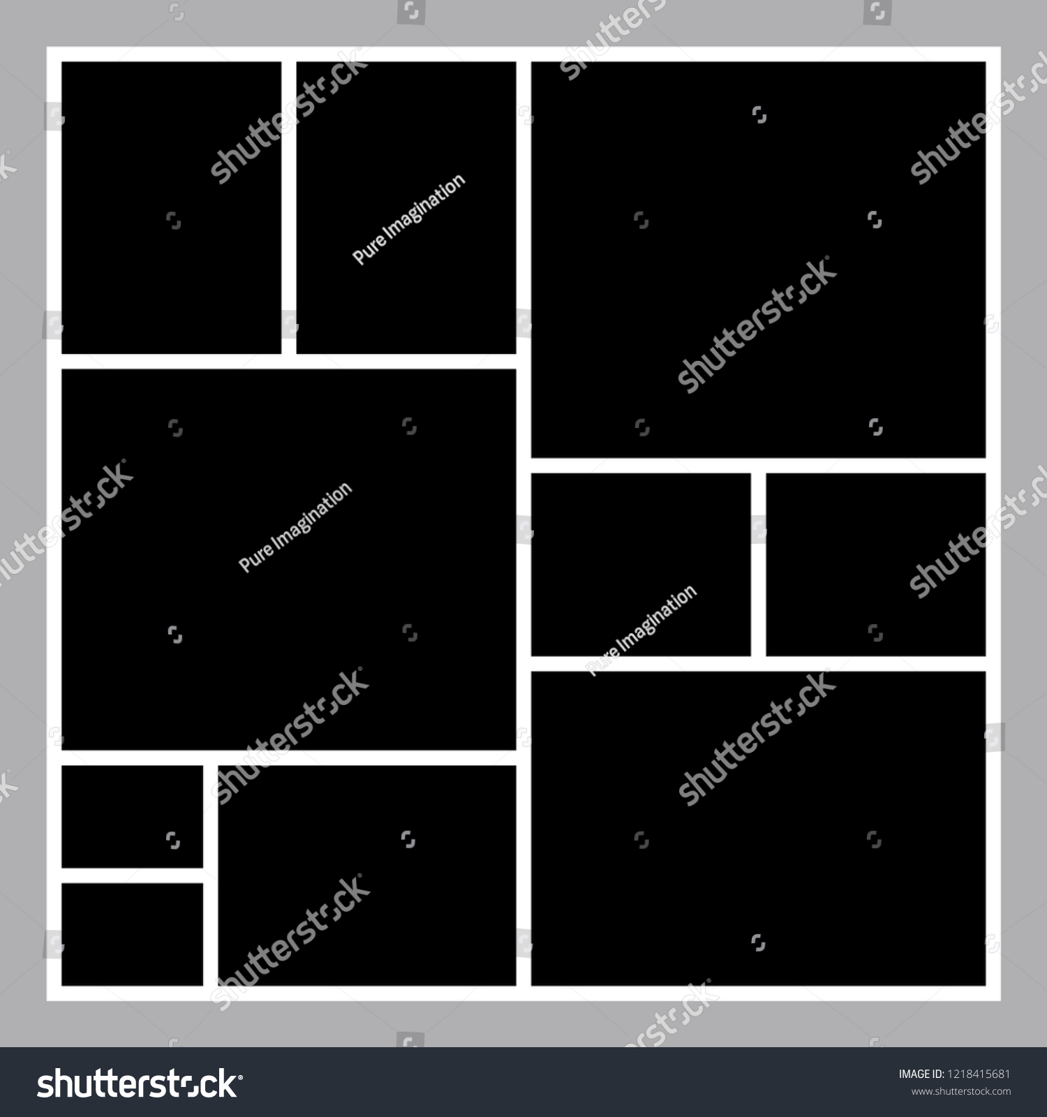 Black Mood Board Template Stock Vector (Royalty Free) 1218415681