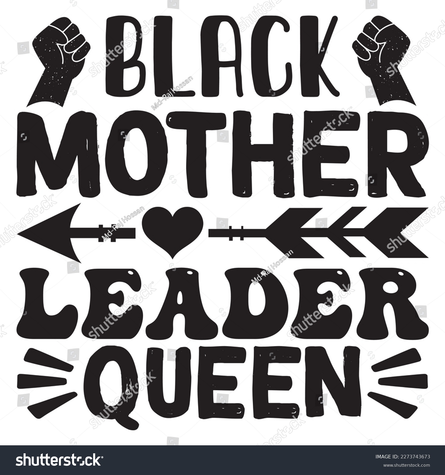 SVG of Black Mother Leader Queen T-Shirt Design Vector File svg