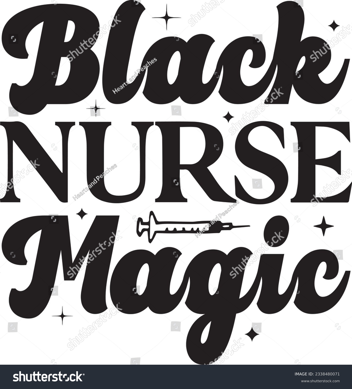 SVG of Black nurse magic, Nurse SVG Design, SVG File, SVG Cut File, T-shirt design, Tshirt design svg