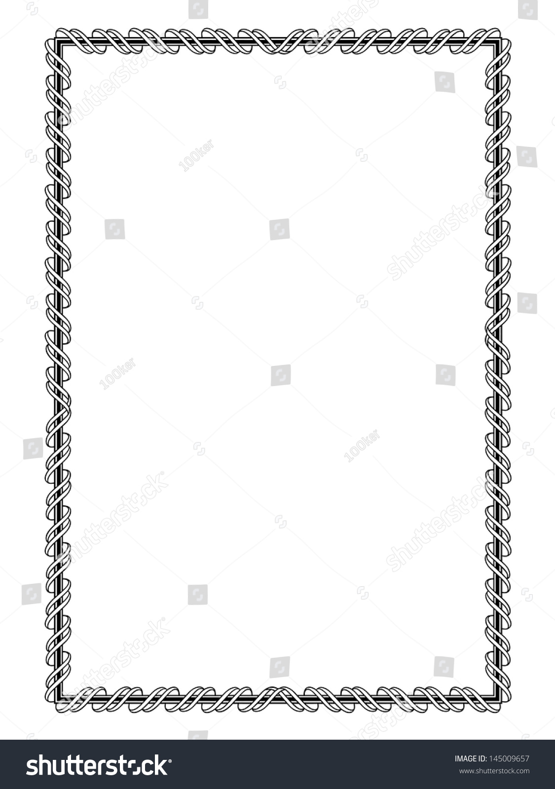 Black Ornamental Decorative Frame Ribbon Stock Vector (Royalty Free ...