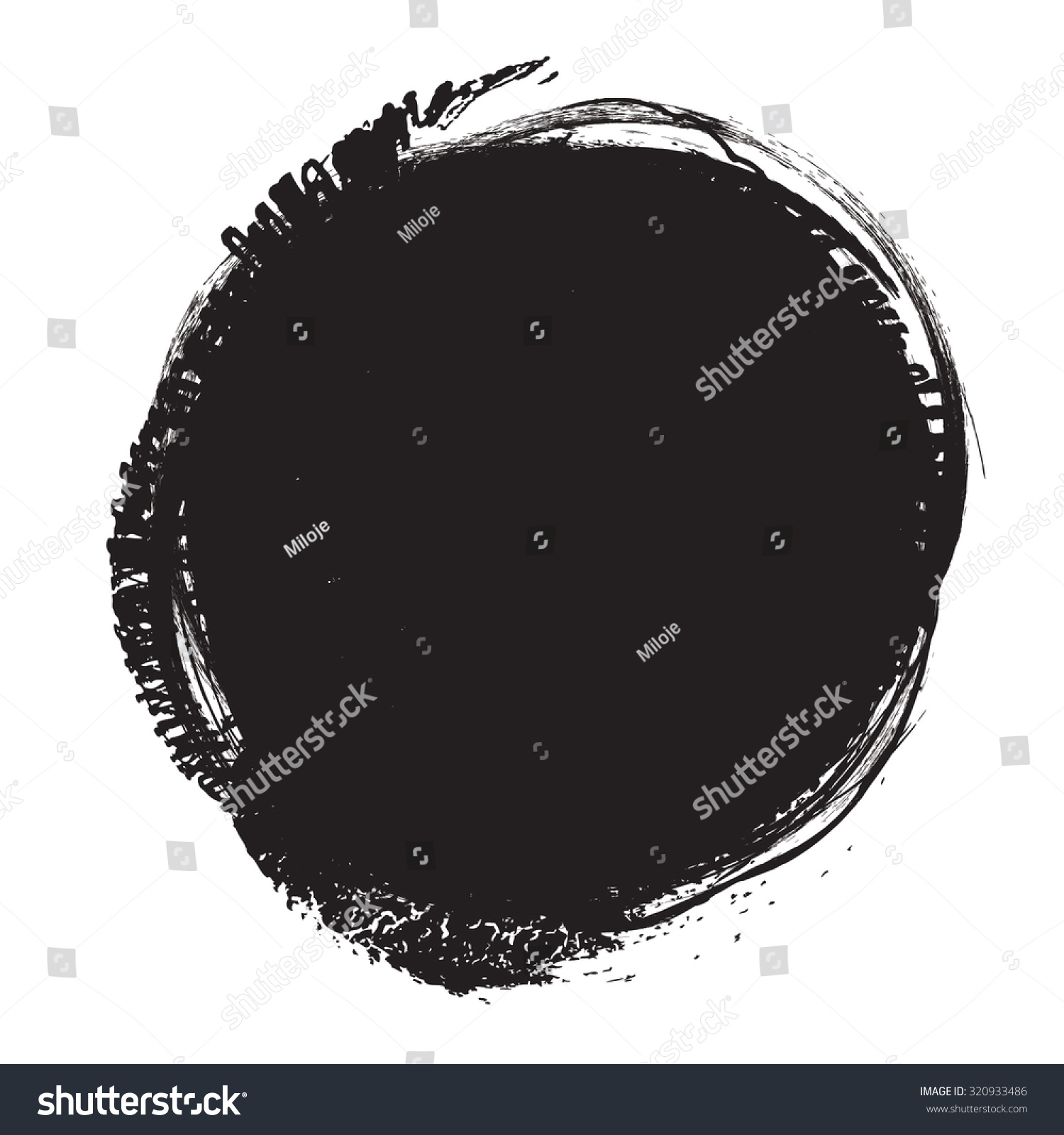 Black Paint Vector Circle Stock Vector 320933486 - Shutterstock