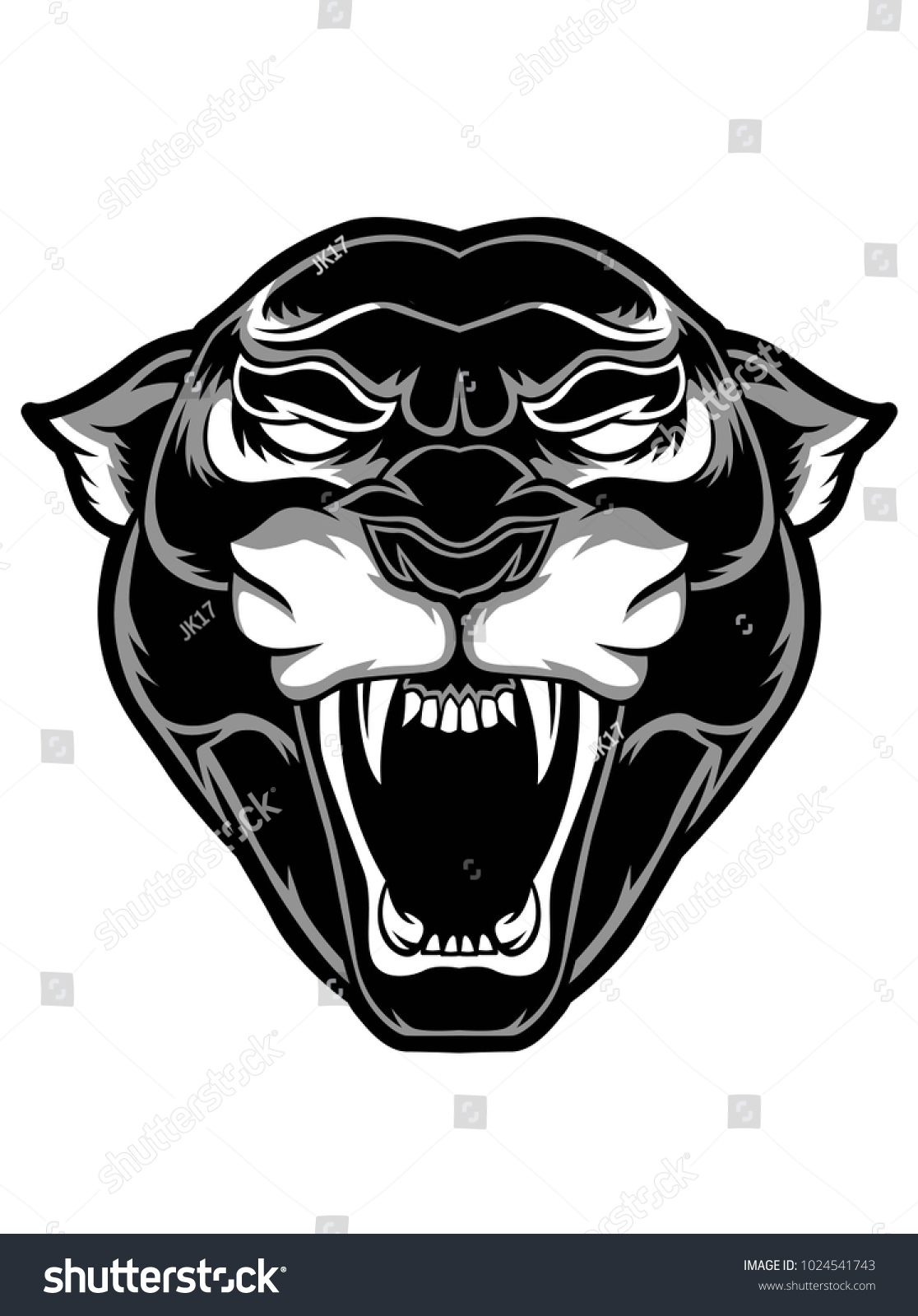 Black Panther Vector Tattoo Sticker Poster Stock Vector (Royalty Free ...