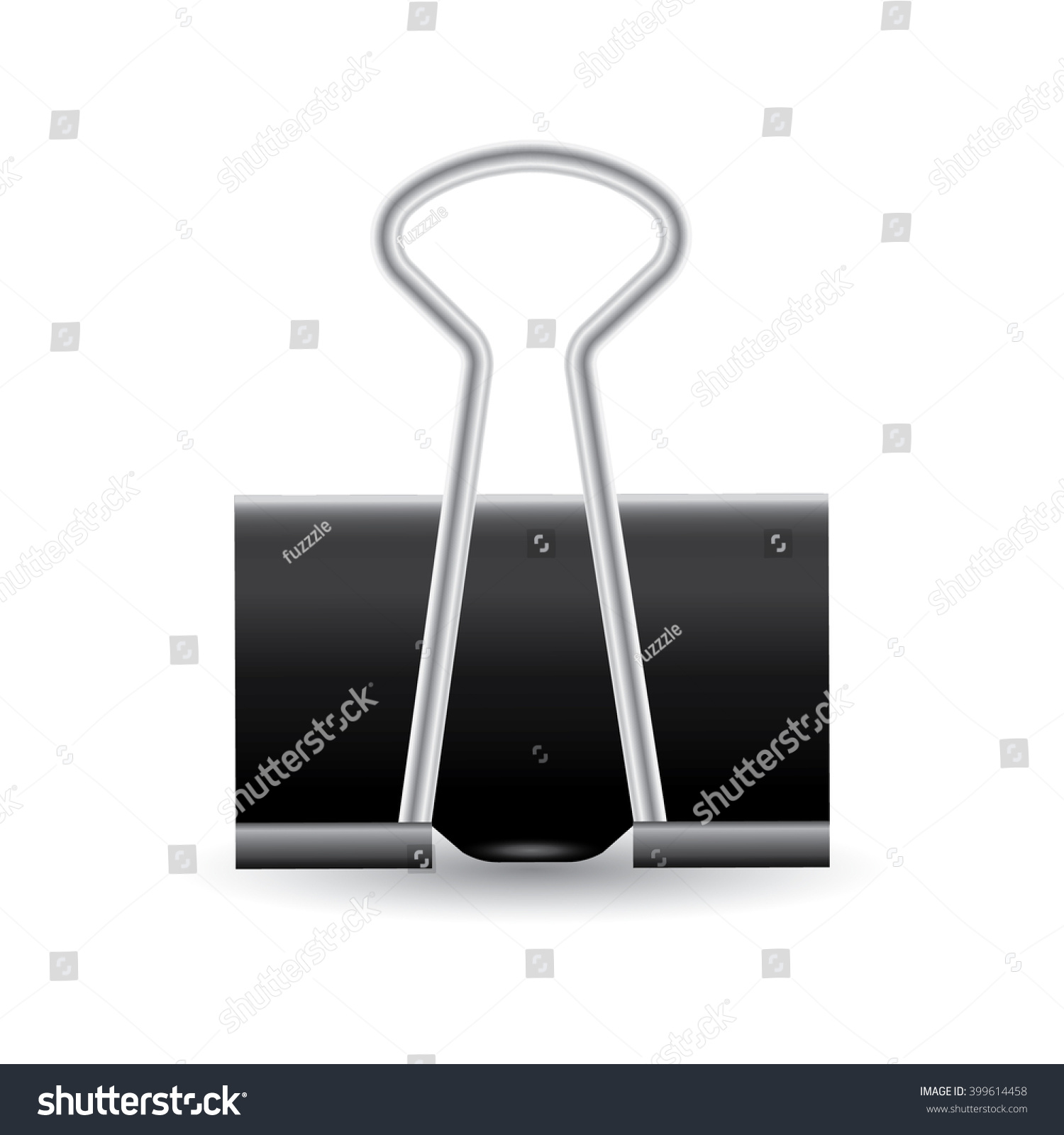 Clip Art Black Paper Clip black paper binder clip realistic stock vector 399614458 vector