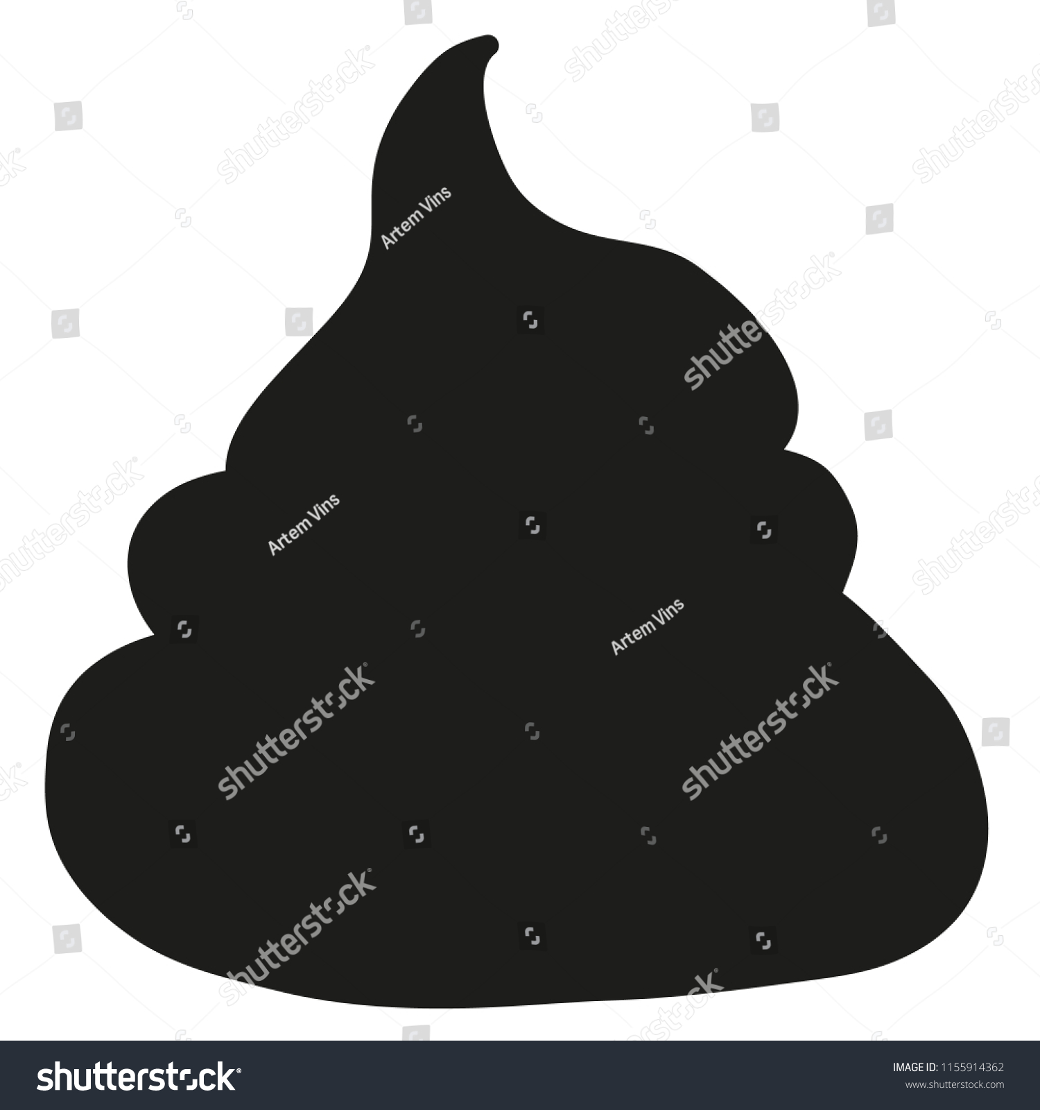 Black Poop Isolated Vector Illustration On Stock Vector (Royalty Free ...