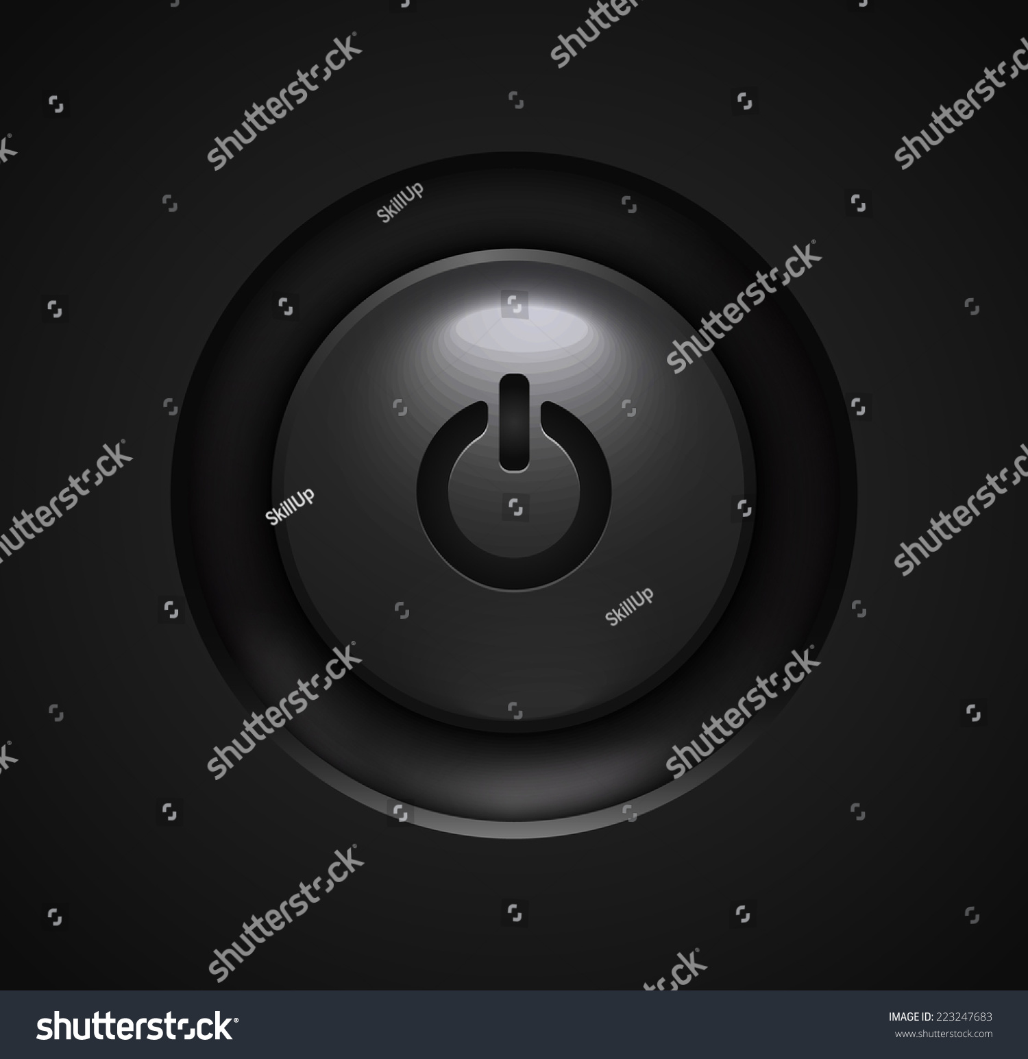 Black Power Button Onoff Switch Vector Stock Vector (Royalty Free ...