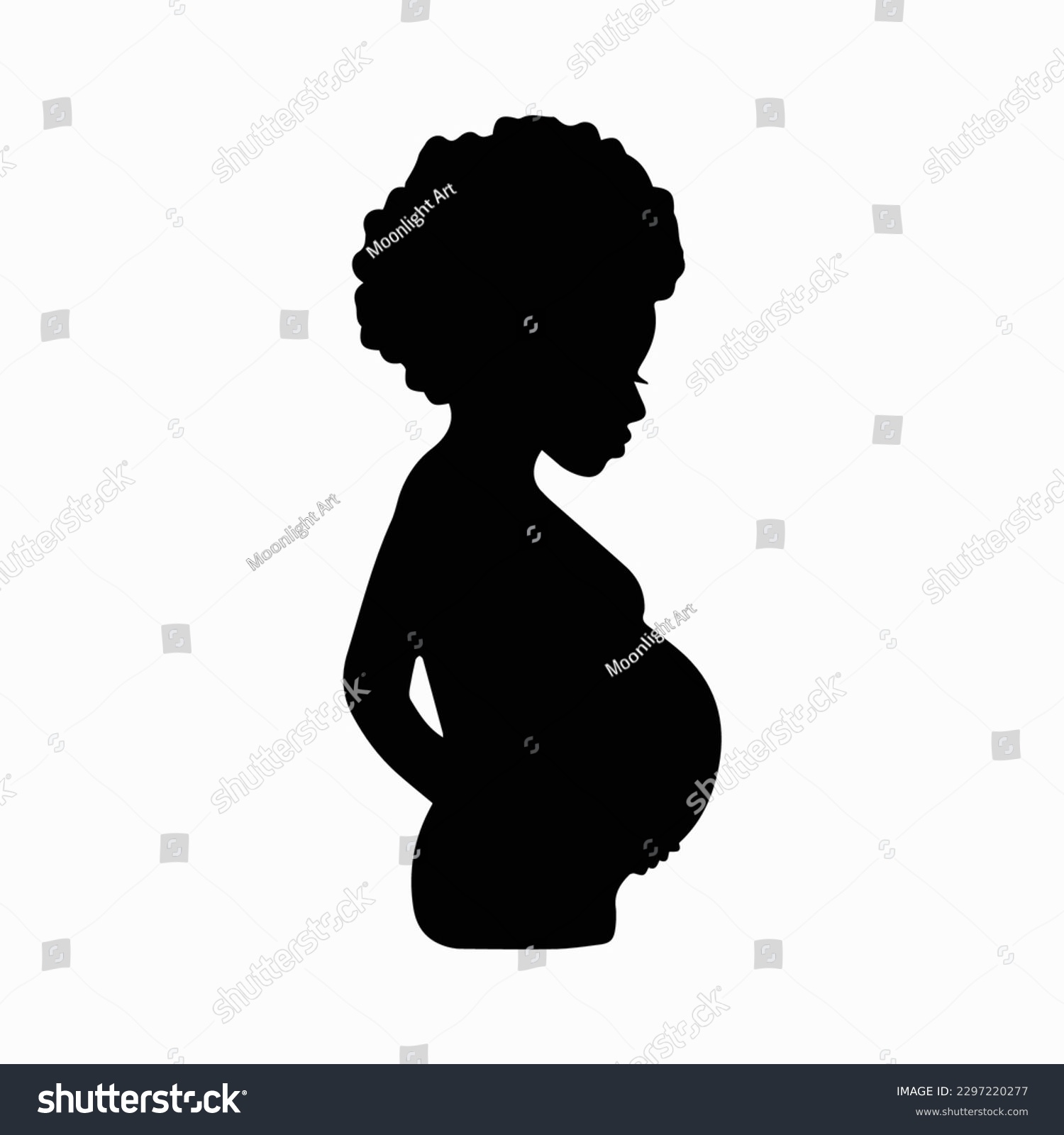 SVG of Black Pregnant Woman SVG, Silhouette Black Pregnant Woman, Mother's Day SVG, Mom Shirt svg, Gift for Mom svg, Cut File Cricut, Silhouette svg
