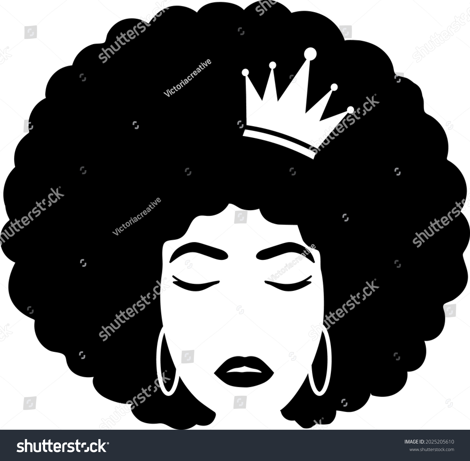 Black Queen Black Woman Silhouette Stock Vector (Royalty Free ...