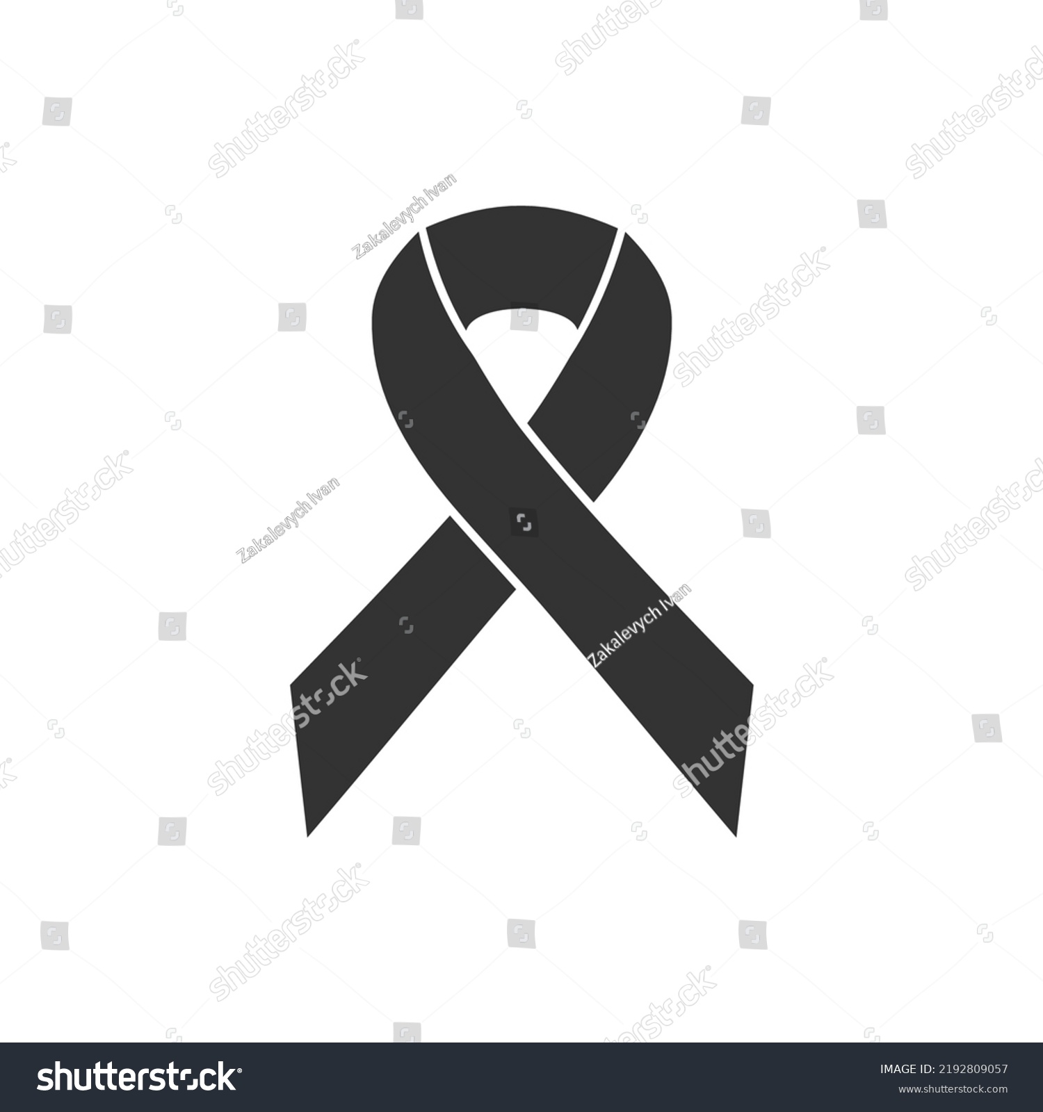 SVG of Black ribbon icon. Memorial illustration symbol. Sign death decor vector. svg