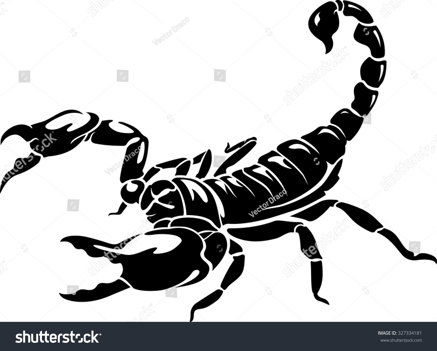 SVG of Black Scorpion Isolated on White Background svg