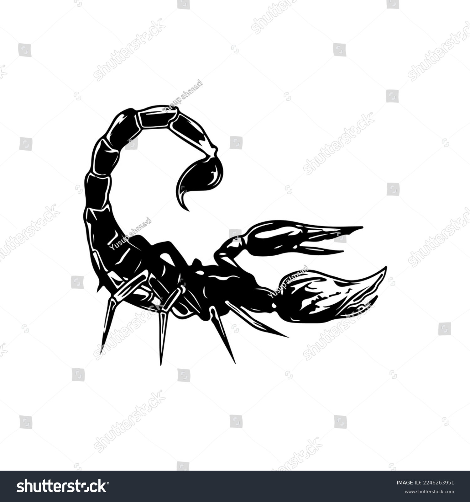 SVG of black scorpion vector illustration concept svg