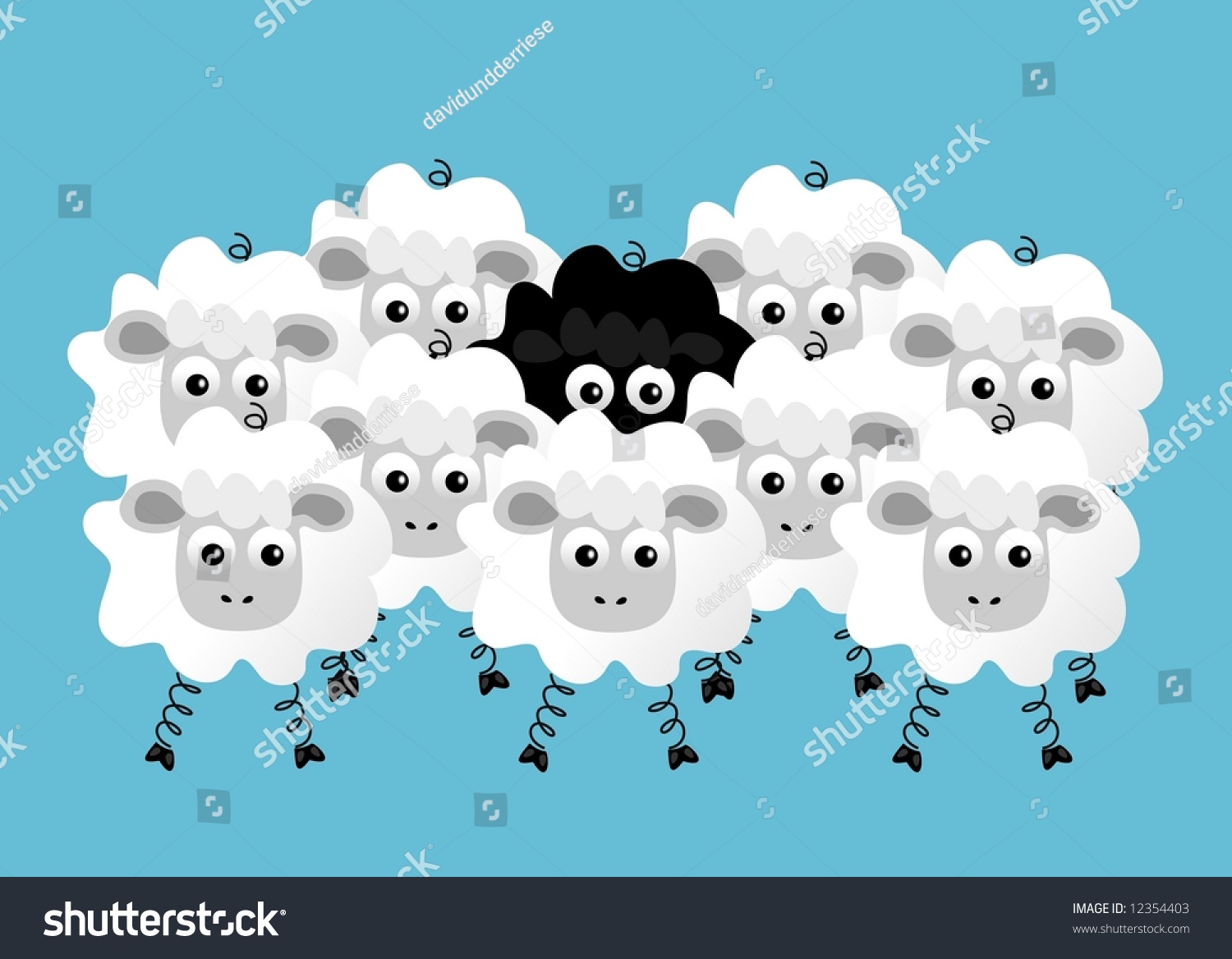 Black Sheep Vector Stock Vector (royalty Free) 12354403 