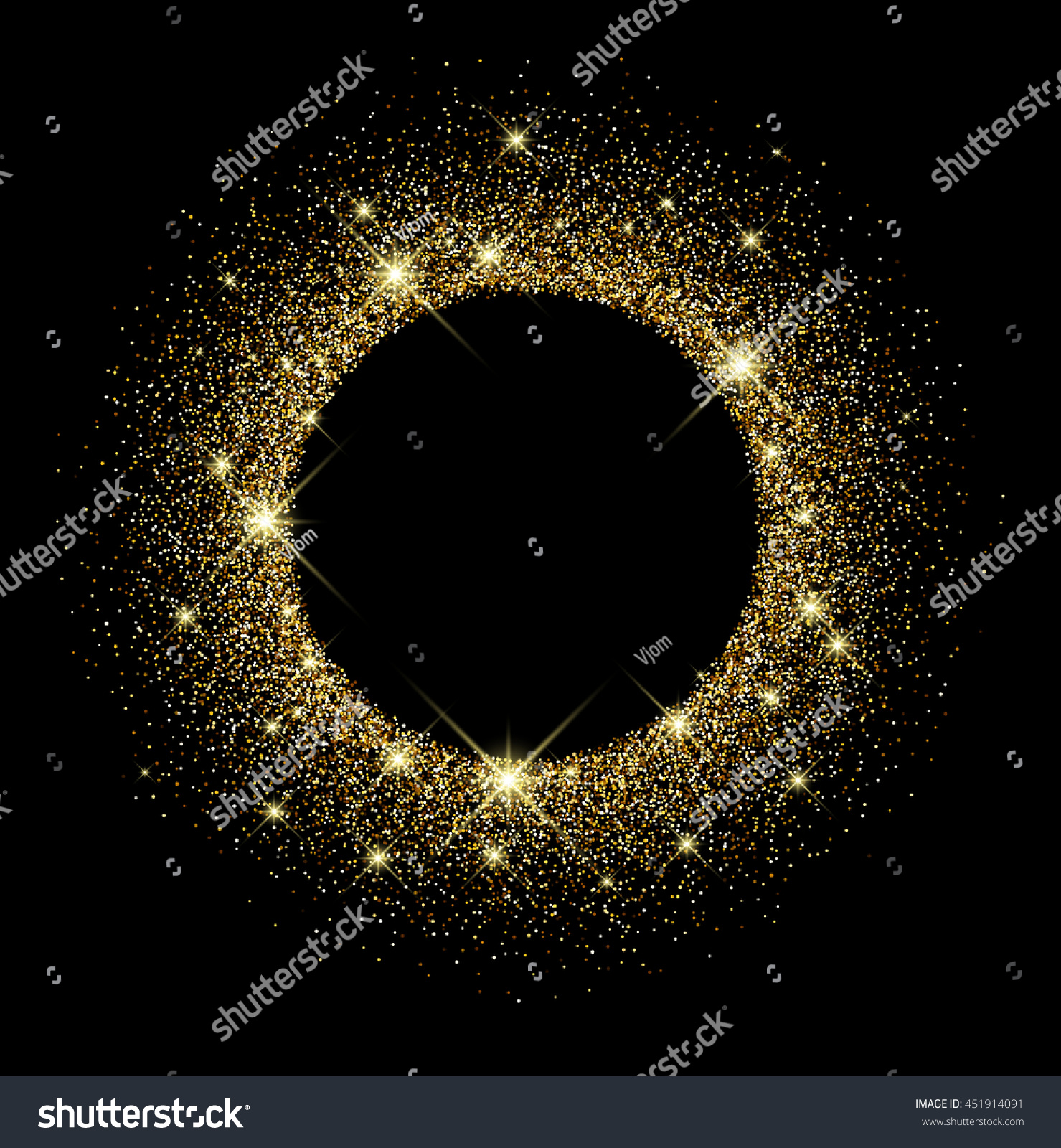 Black Shining Round Background Sand Vector Stock Vector (Royalty Free ...