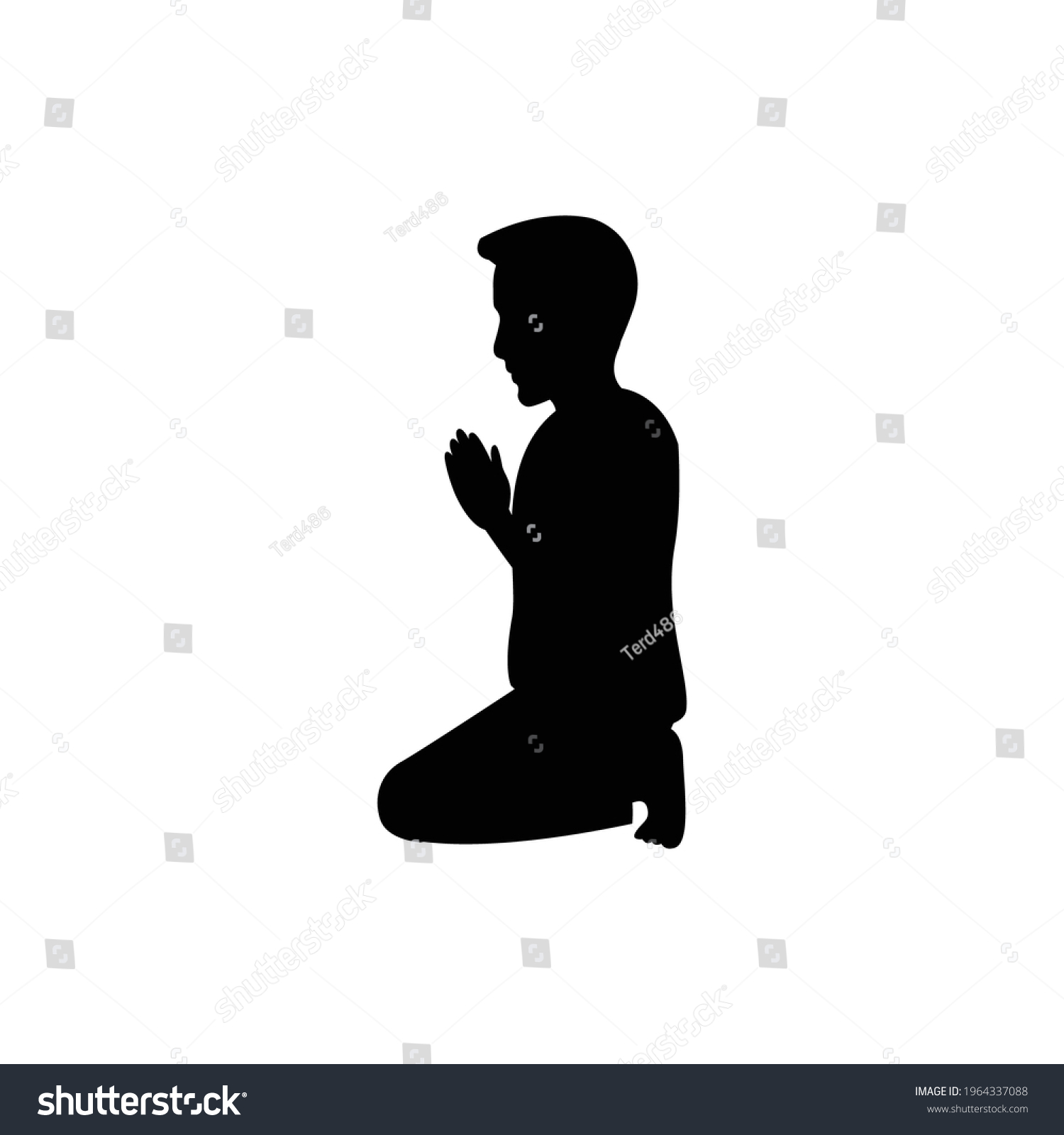 Black Silhouette Design Isolated White Background Stock Vector (Royalty ...