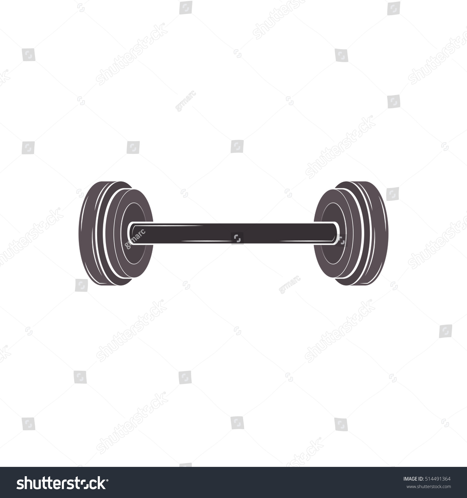 Black Silhouette Dumbbell Training Gym Stock Vector (Royalty Free ...