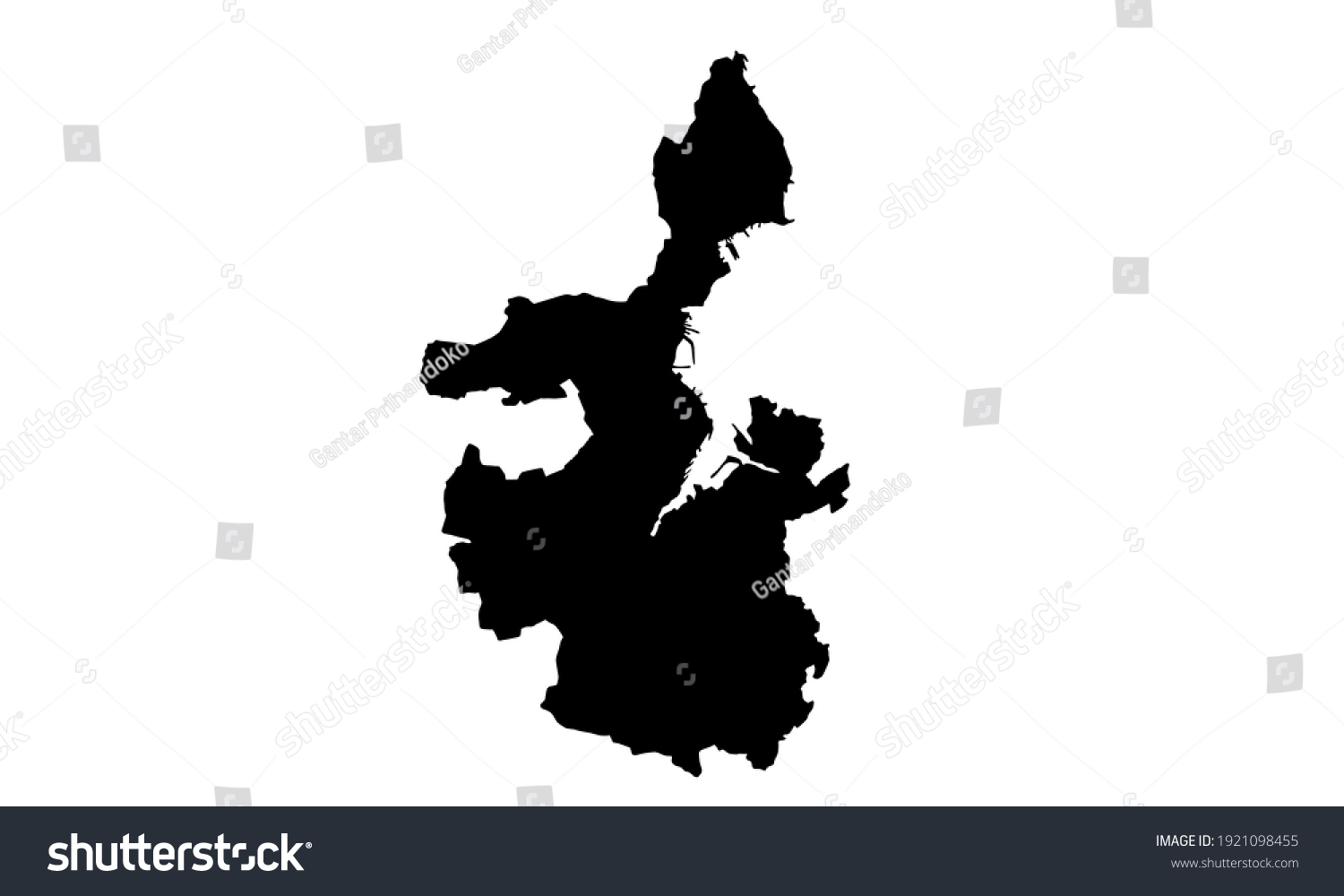 SVG of black silhouette of a map of the city of Kiel in Germany on a white background svg