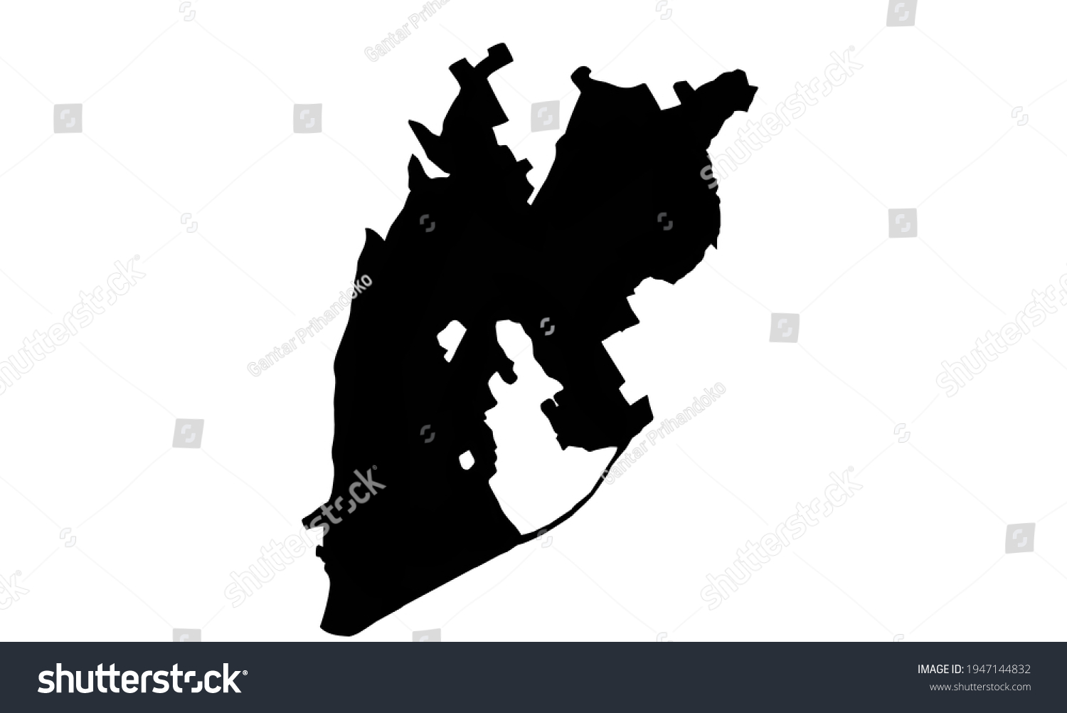 Black Silhouette Jeffersonville City Map Indiana Stock Vector (Royalty ...