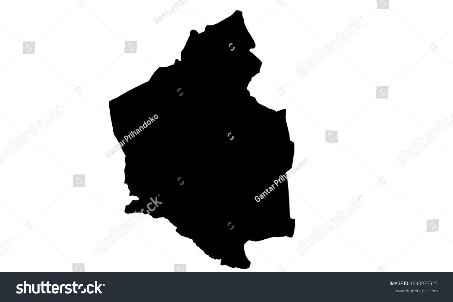 Black Silhouette Map Bankass Mali On Stock Vector (Royalty Free ...