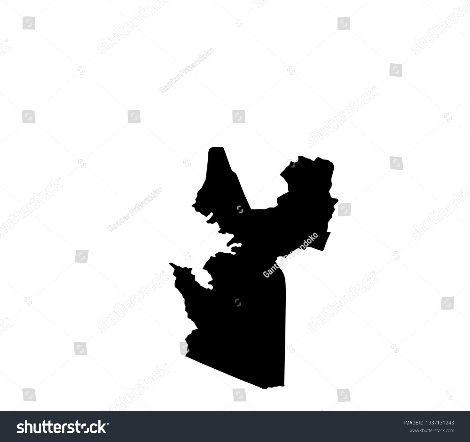 Black Silhouette Map City Ecatepec De Stock Vector (Royalty Free ...