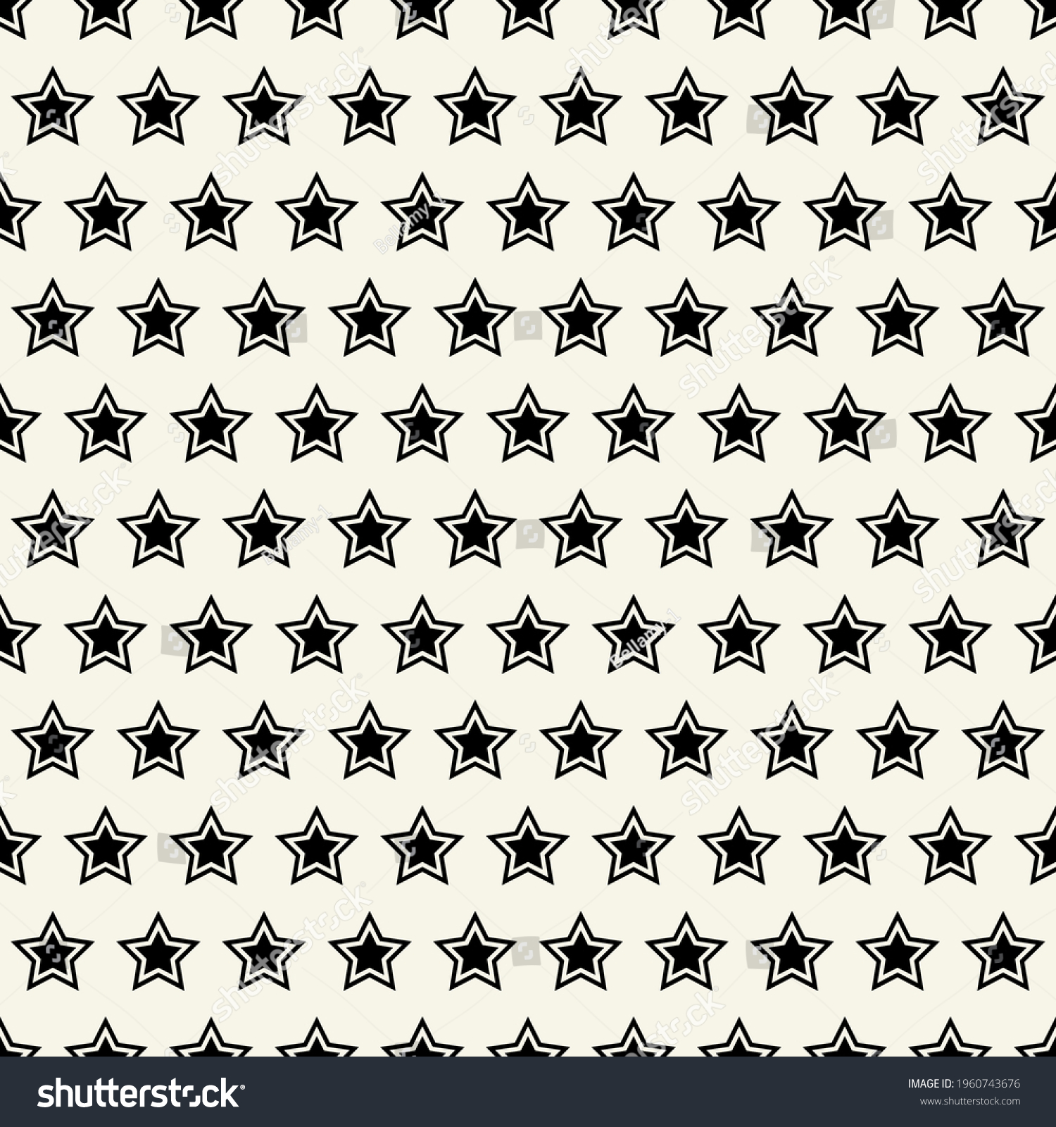 Black Simpe Stars White Background Stock Vector (Royalty Free ...