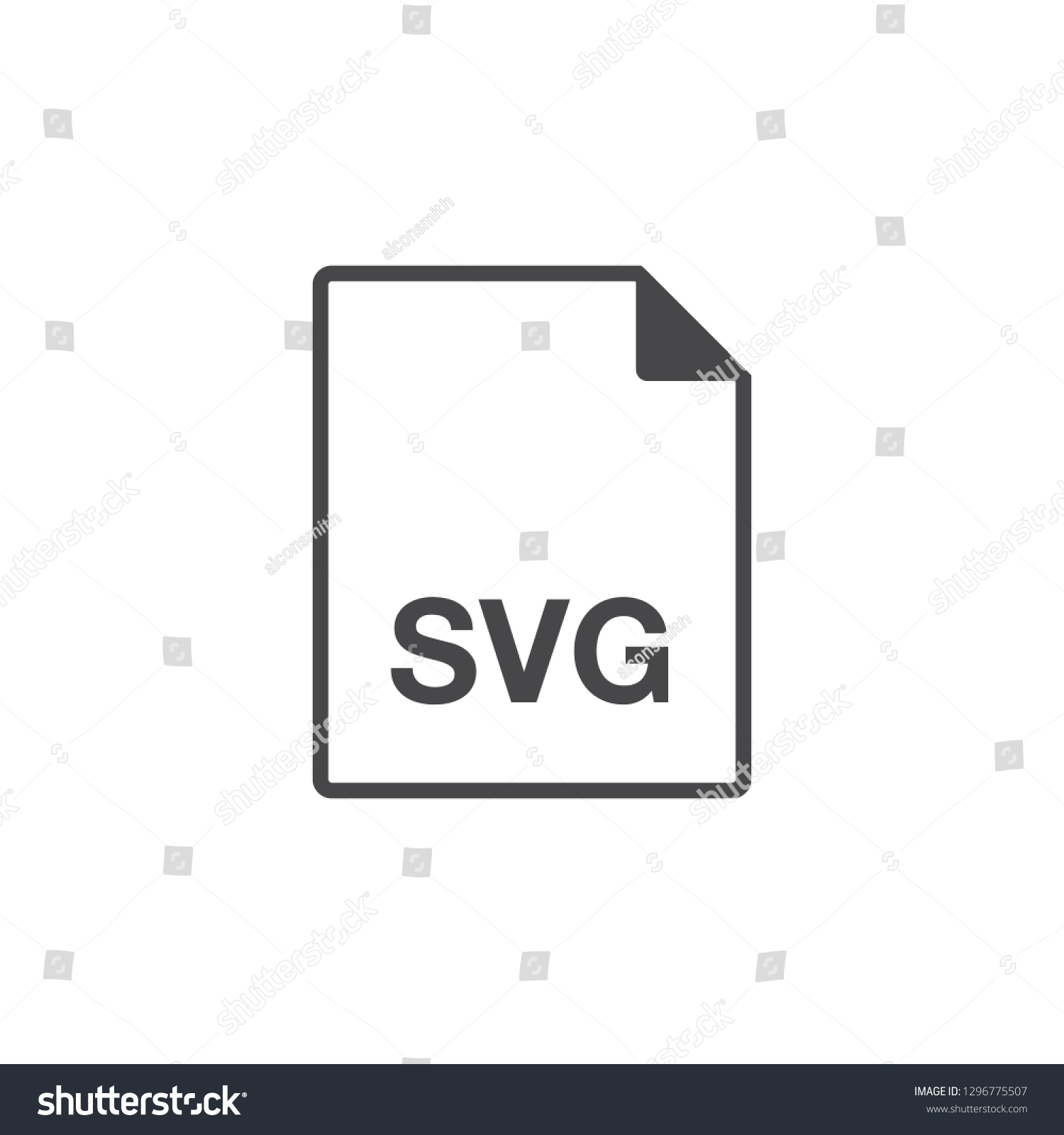 SVG of Black single thin line svg document file format icon set. Simple flat design vector infographic pictogram for app ads web website button ui ux interface elements isolated on white background svg