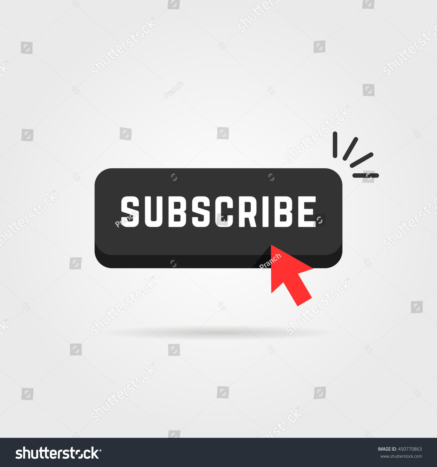 Black Subscribe Button Shadow Concept Data Stock Vector (Royalty Free ...